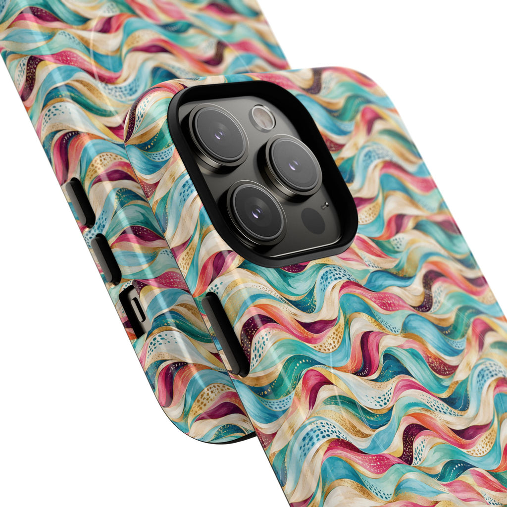 Colorful Wave MagSafe Tough Phone Case