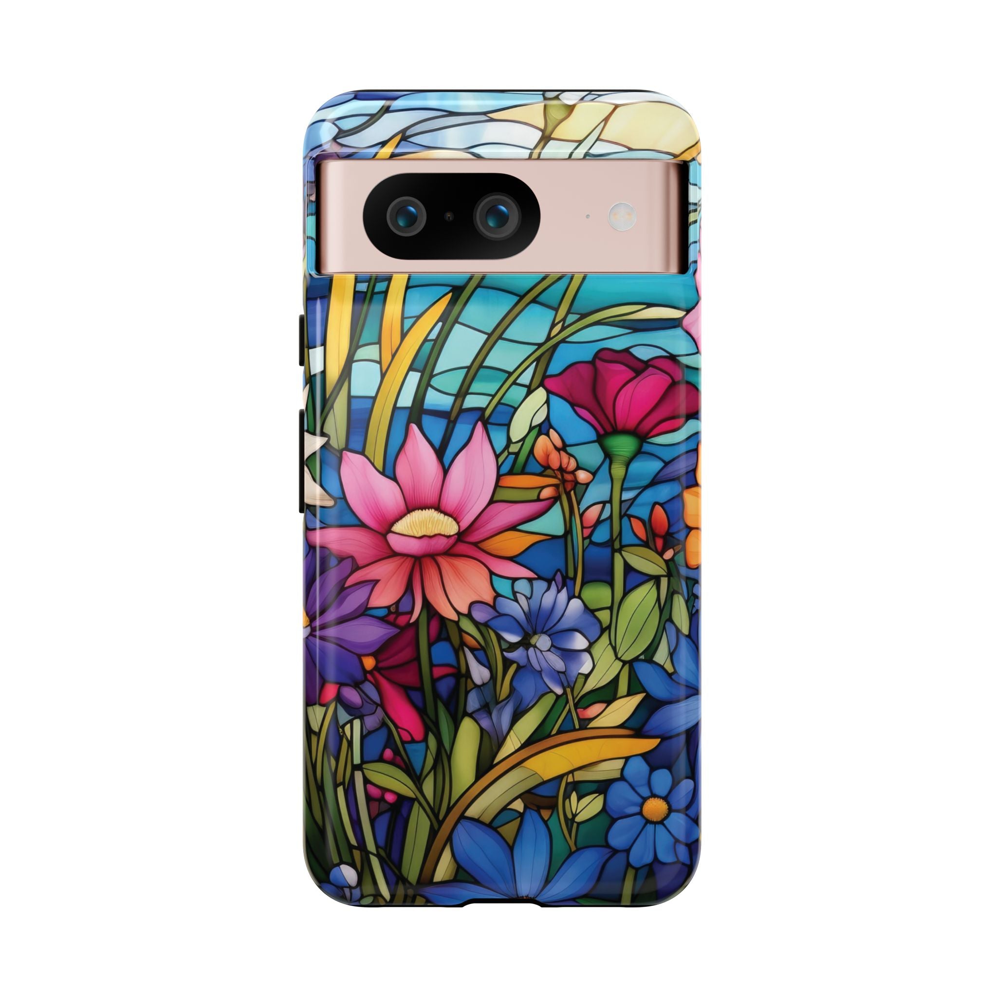 Wildflowers Stain Glass Illusion Phone Case Unique Holiday Protection for Your Device | Stylish & Durable Cover Gift for Her Phone 15, Samsung iPhone Samsung Accessory Gift for Her