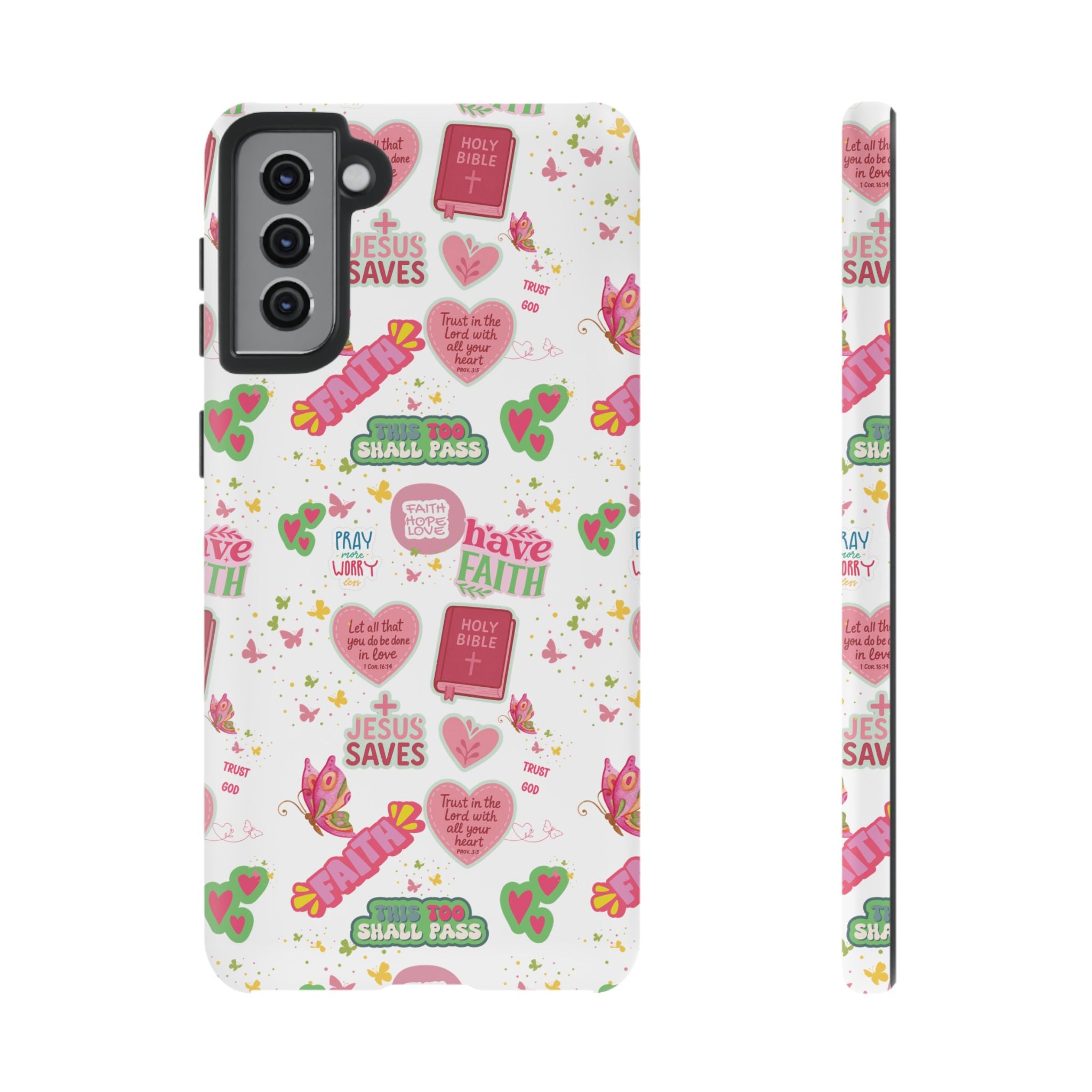 Carry Your Faith Everywhere | Christian Tough Phone Case with Bible Verse or Affirmation | Protective, Inspirational Gift for Christians