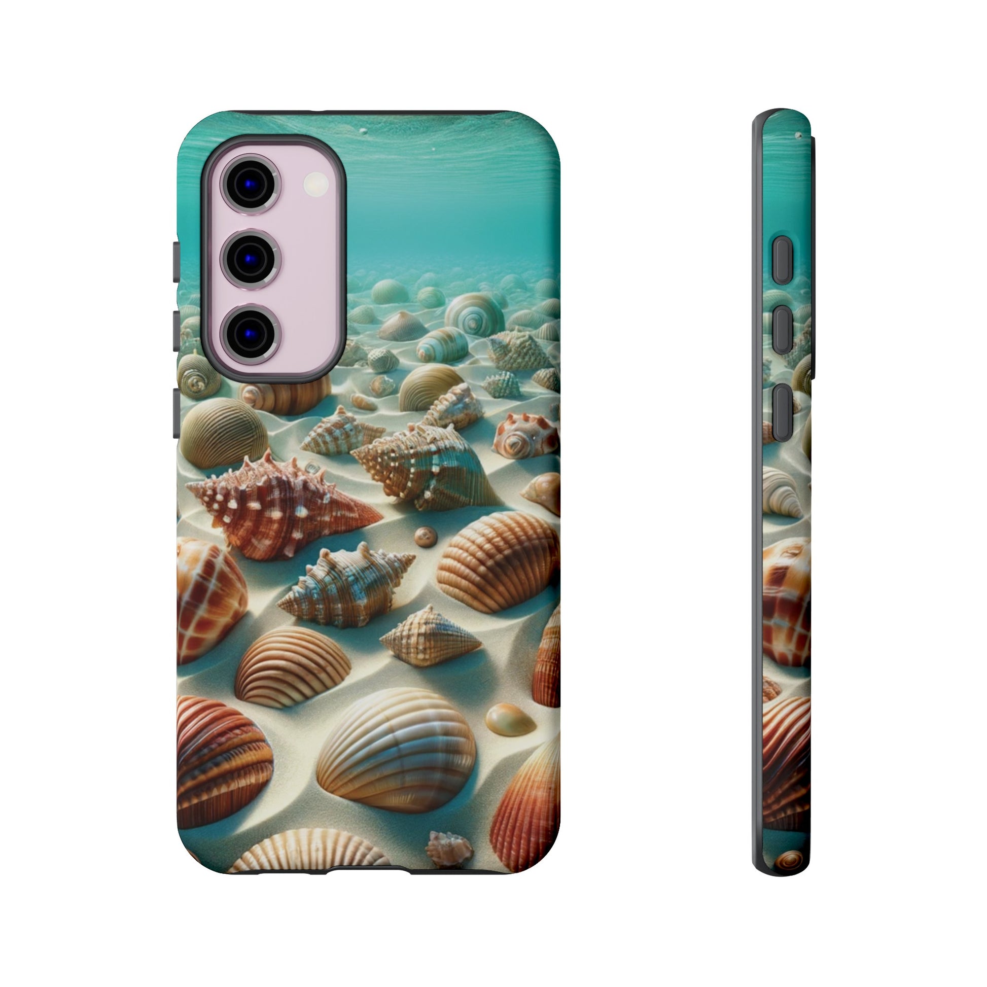 Plush Ocean Bliss Turquoise Seashell Ocean Beach View Protective Phone Case Gift for Her Phone 15, Samsung iPhone Samsung Gift for Her Case iPhone 15, Samsung iPhone Samsung Accessory Gift for Her.