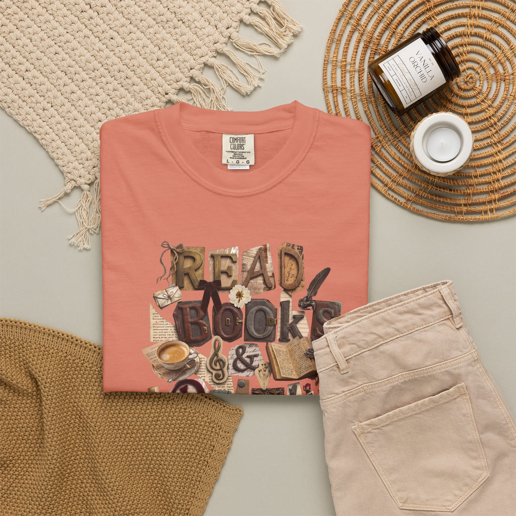 Read Books Drink Coffee T-Shirt | Book Lover Shirt | Coffee Lover Gift | Reader Tee | Bibliophile Shirt | Cozy Reading Aesthetic