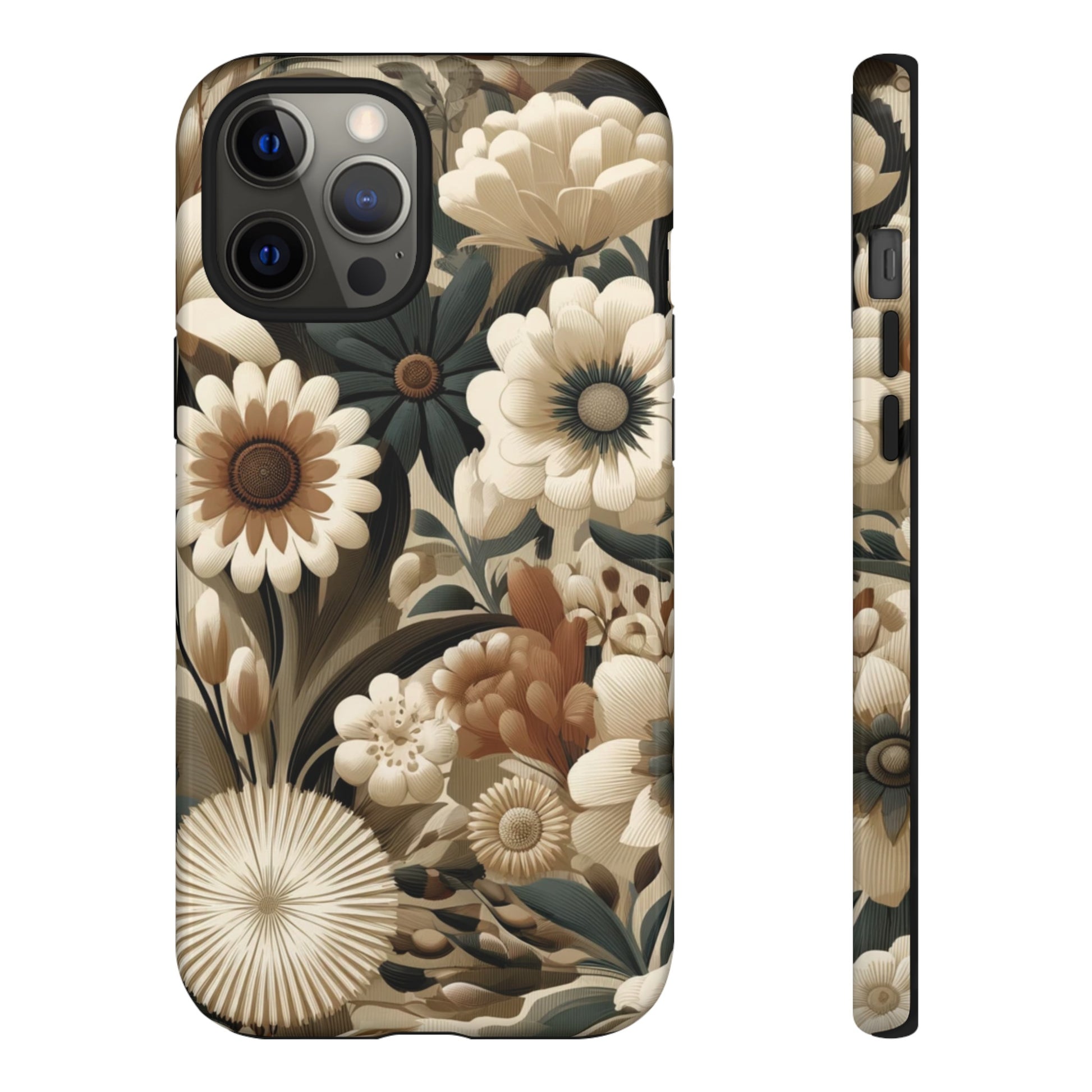 Mid-century Modern Floral Phone Case Durable for iPhone Samsung Gift iPhone 15, 14, 13 Samsung Pixel Gift for Mom Accessory Gift for Her
