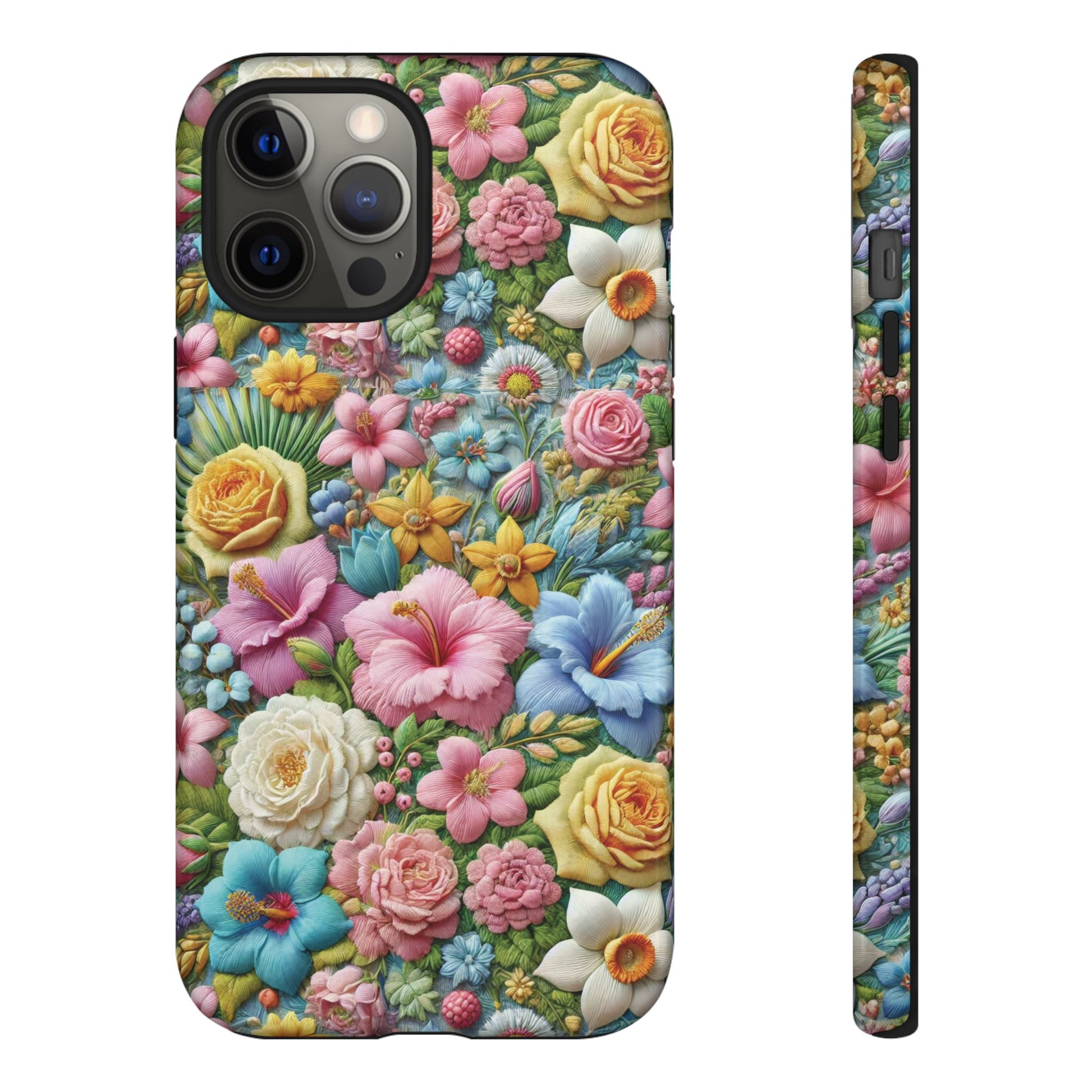 Elegant Pastel Flower Phone Case – Beautiful Floral Design, Durable Protection for Your Device, Stylish and Lightweight, Perfect Gift for Flower Lovers