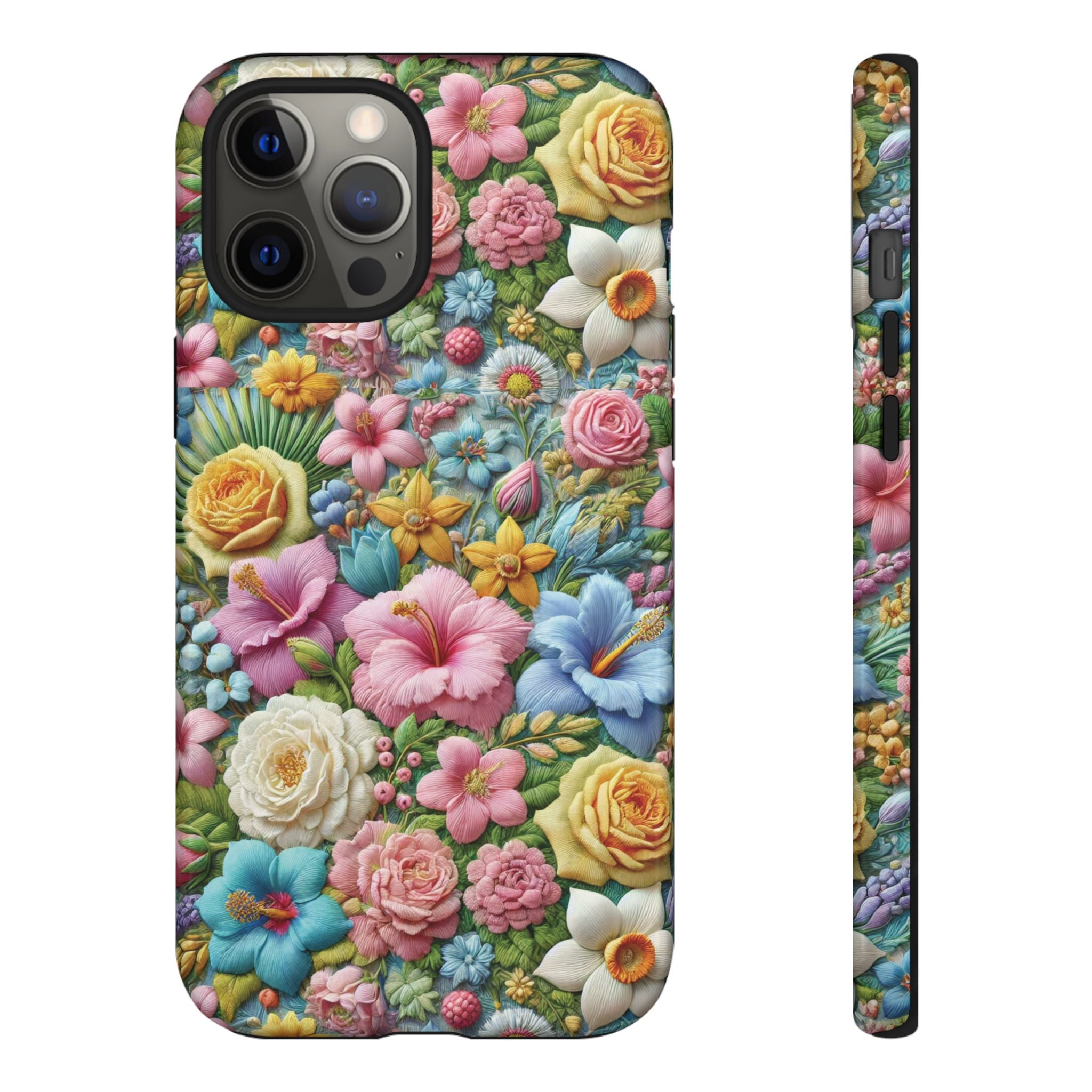 Elegant Pastel Flower Phone Case – Beautiful Floral Design, Durable Protection for Your Device, Stylish and Lightweight, Perfect Gift for Flower Lovers