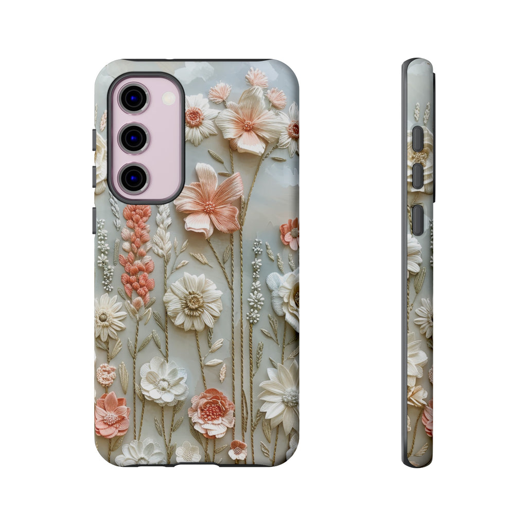 Pastel Wildflowers Protective Phone Case Gift for Her Phone 15, Samsung iPhone Samsung Gift for Her Case iPhone 15, Samsung iPhone Samsung Accessory Gift for Her