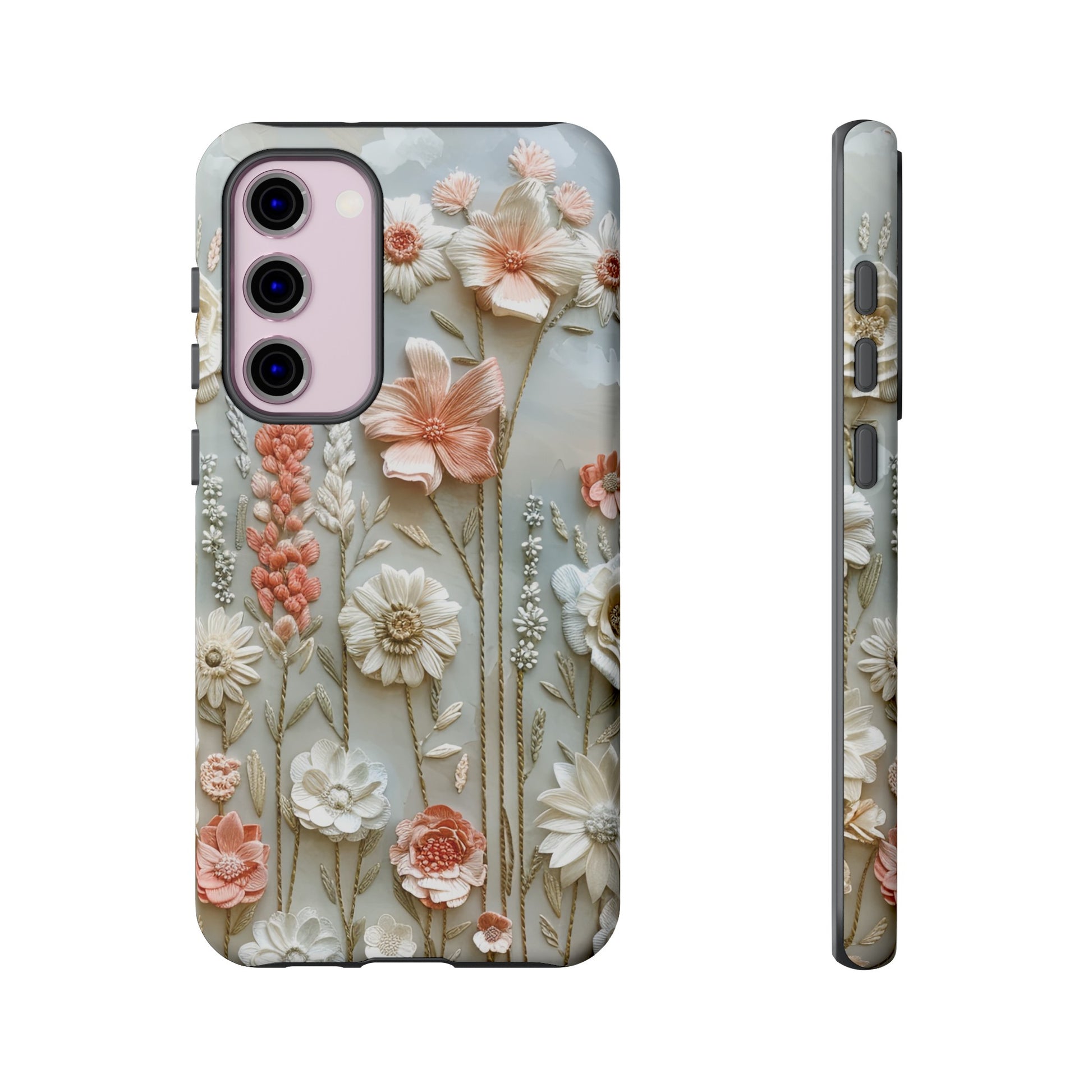 Pastel Wildflowers Protective Phone Case Gift for Her Phone 15, Samsung iPhone Samsung Gift for Her Case iPhone 15, Samsung iPhone Samsung Accessory Gift for Her