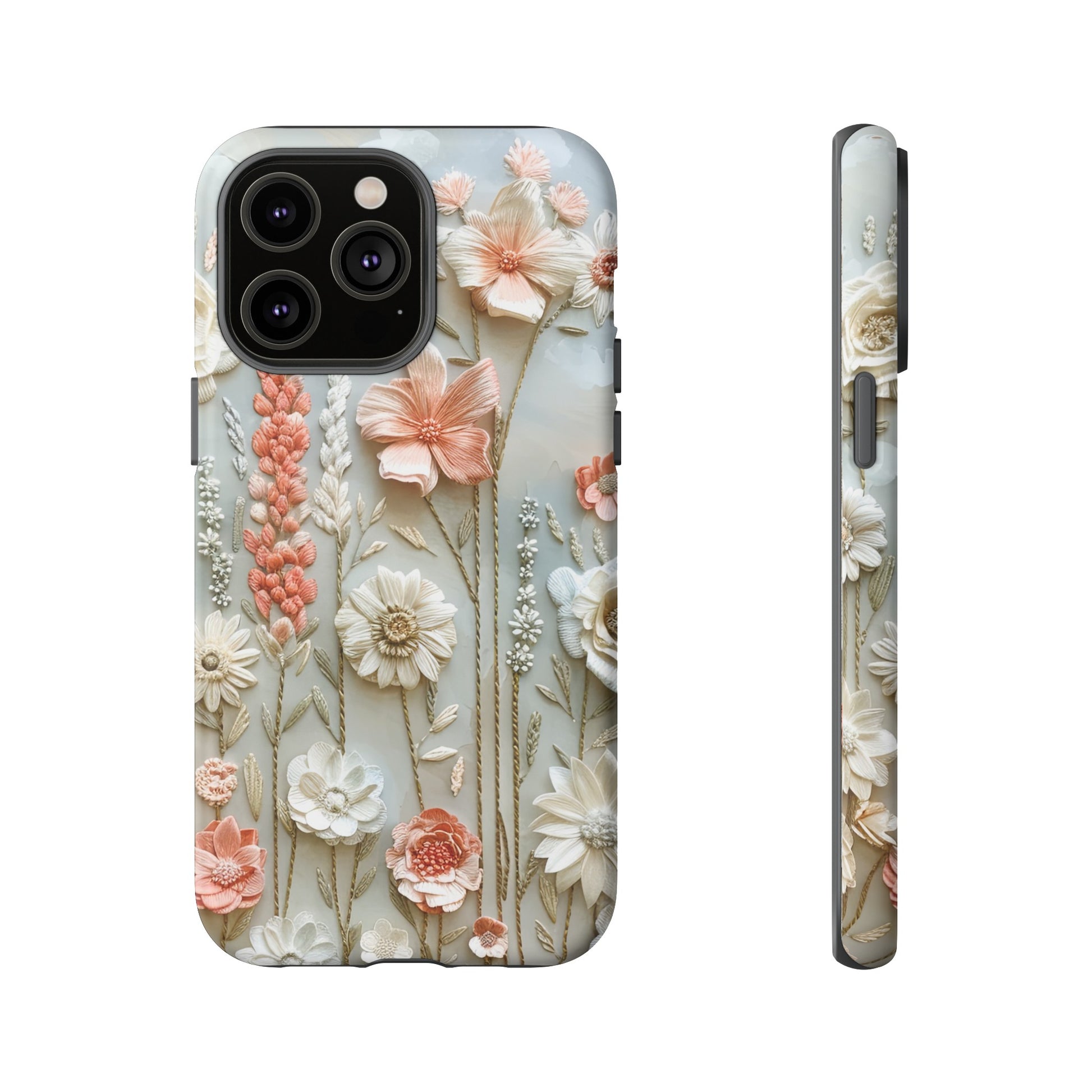 Pastel Wildflowers Protective Phone Case Gift for Her Phone 15, Samsung iPhone Samsung Gift for Her Case iPhone 15, Samsung iPhone Samsung Accessory Gift for Her