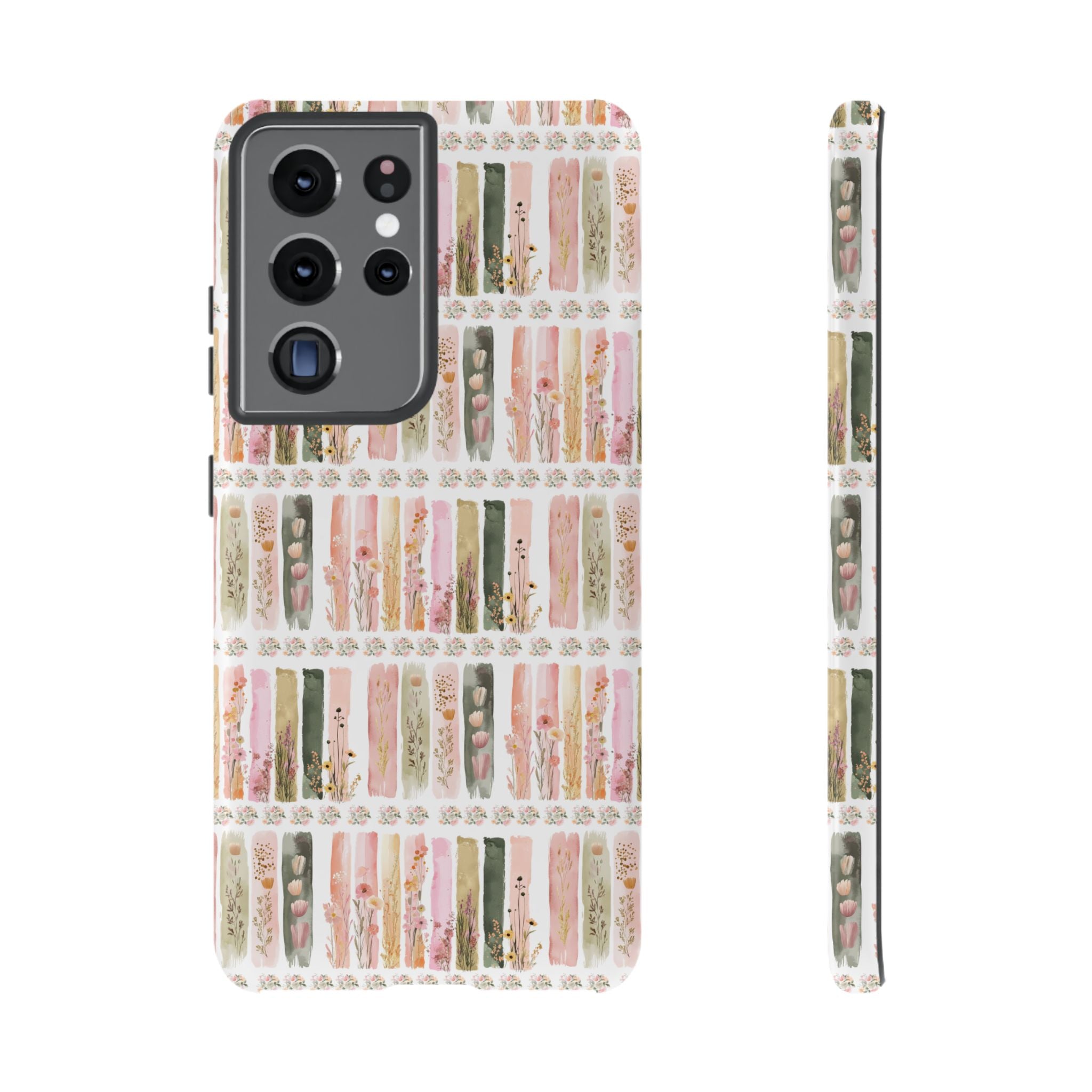 Pastel Brushstroke Floral Phone Case Soft Illusion Flower Design, Aesthetic Protective Cover, Feminine Style, Cute Gift for Her, Fits Most Models