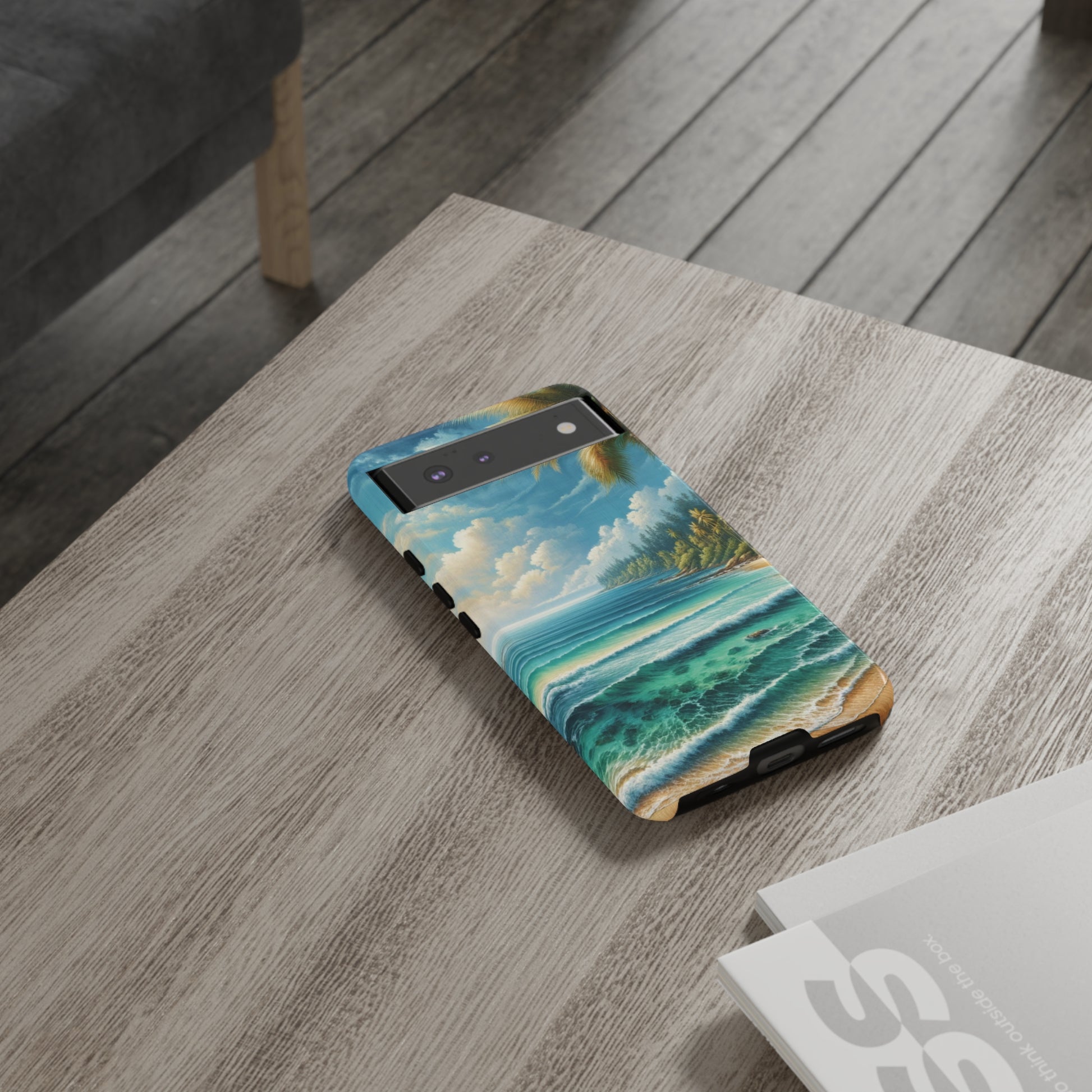 Coastal Serenity Ocean Beach View Protective Phone Case Gift for Her Phone 15, Samsung iPhone Samsung Gift for Her Case iPhone 15, Samsung iPhone Samsung Accessory Gift for Her.