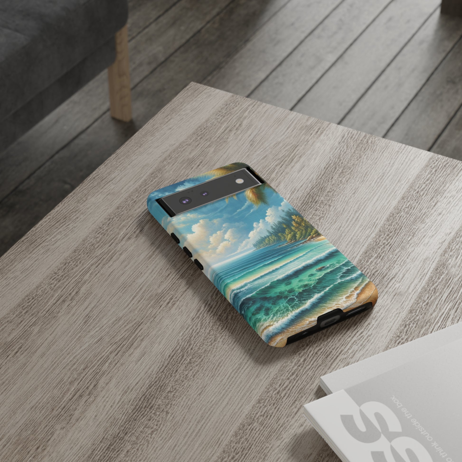 Coastal Serenity Ocean Beach View Protective Phone Case Gift for Her Phone 15, Samsung iPhone Samsung Gift for Her Case iPhone 15, Samsung iPhone Samsung Accessory Gift for Her.
