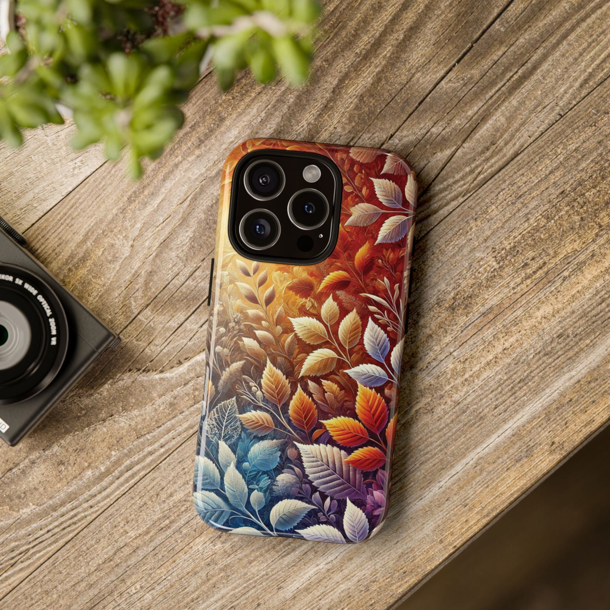Beautiful Colorful Leaves Phone Case Vibrant Autumn Design for iPhone & Samsung, Durable Protection with Eye Catching Style, Perfect for Nature Lovers & Seasonal Charm Gift for Her