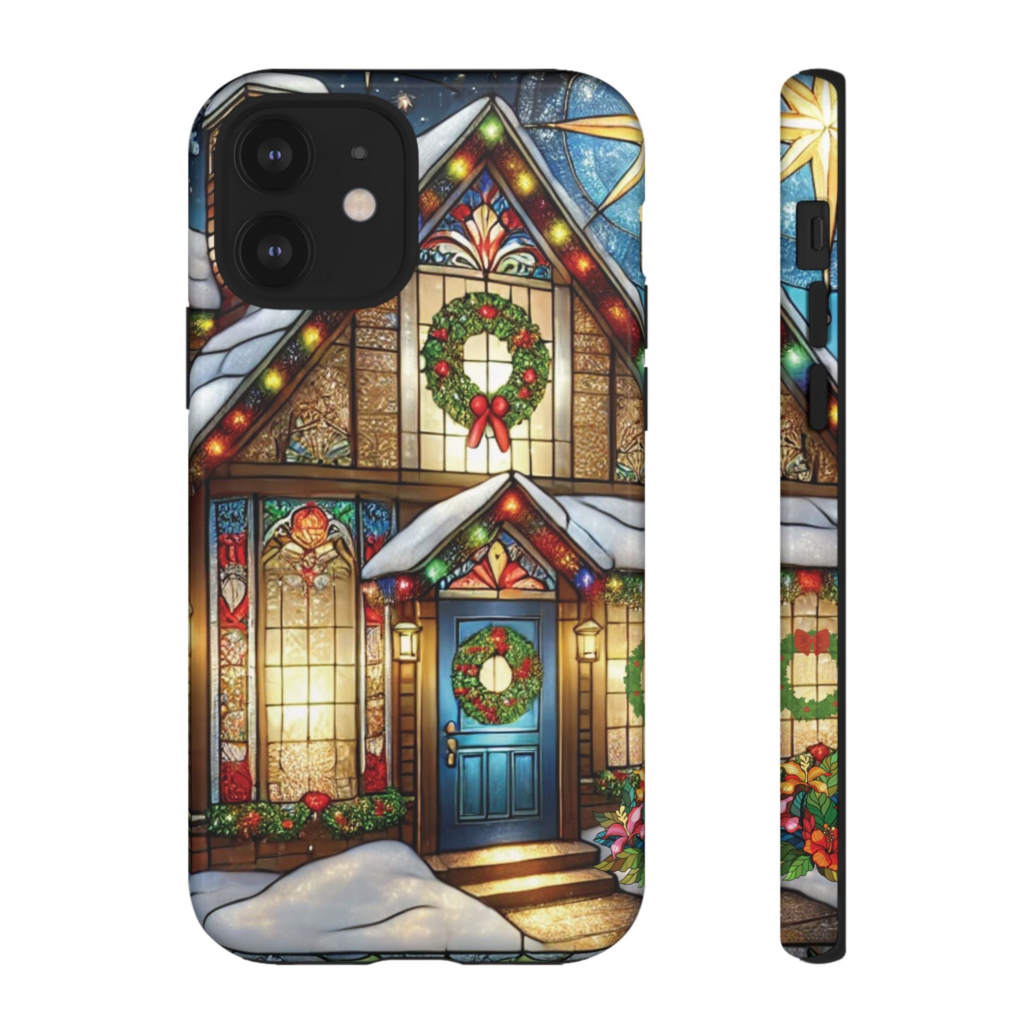 Phone Case - Stain Glass Christmas Unique Holiday Protection Gift for Her