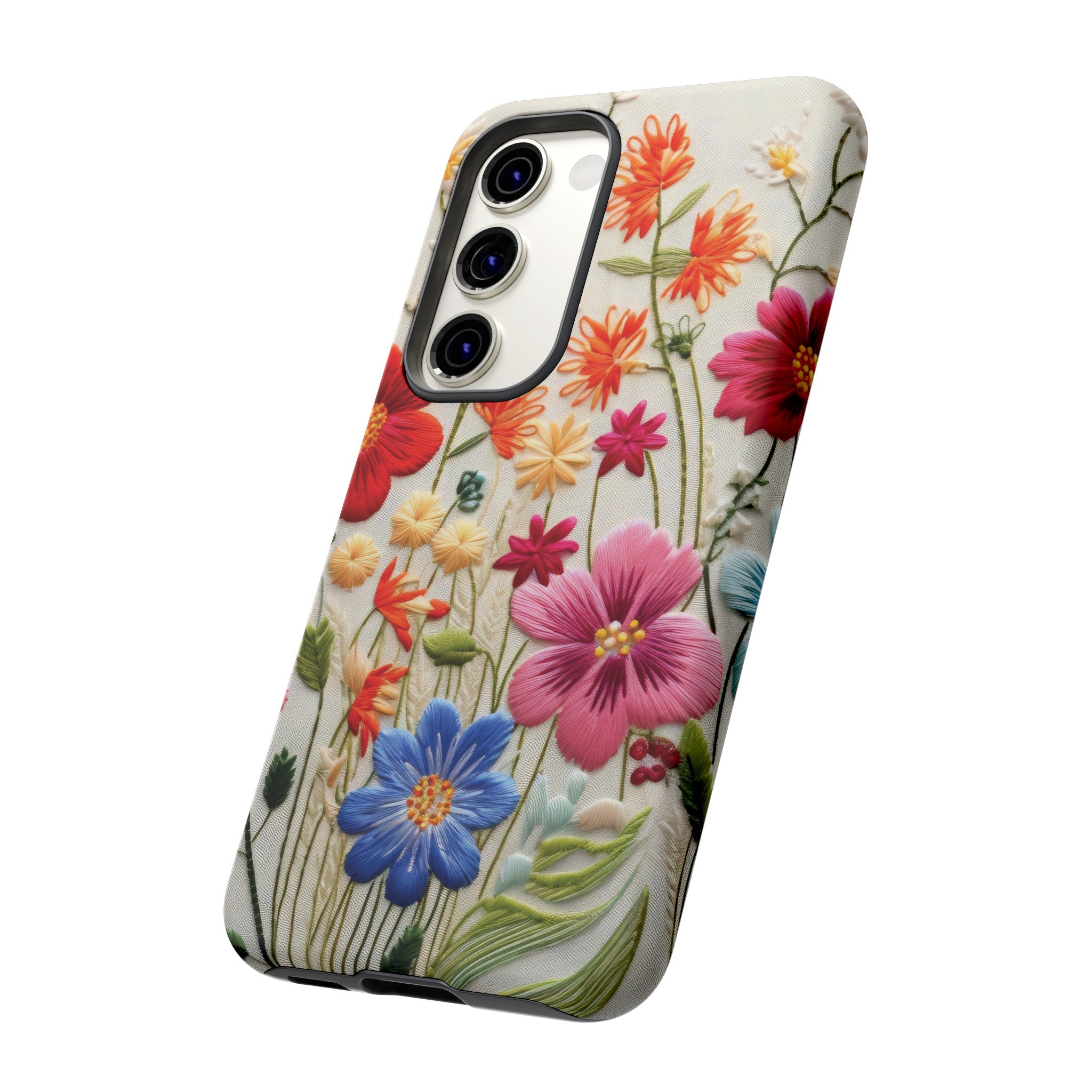 3D Floral Phone Case Elegant Faux Flower Durable for iPhone Samsung Smartphone iPhone 15, 14, 13 Samsung Gift for Mom