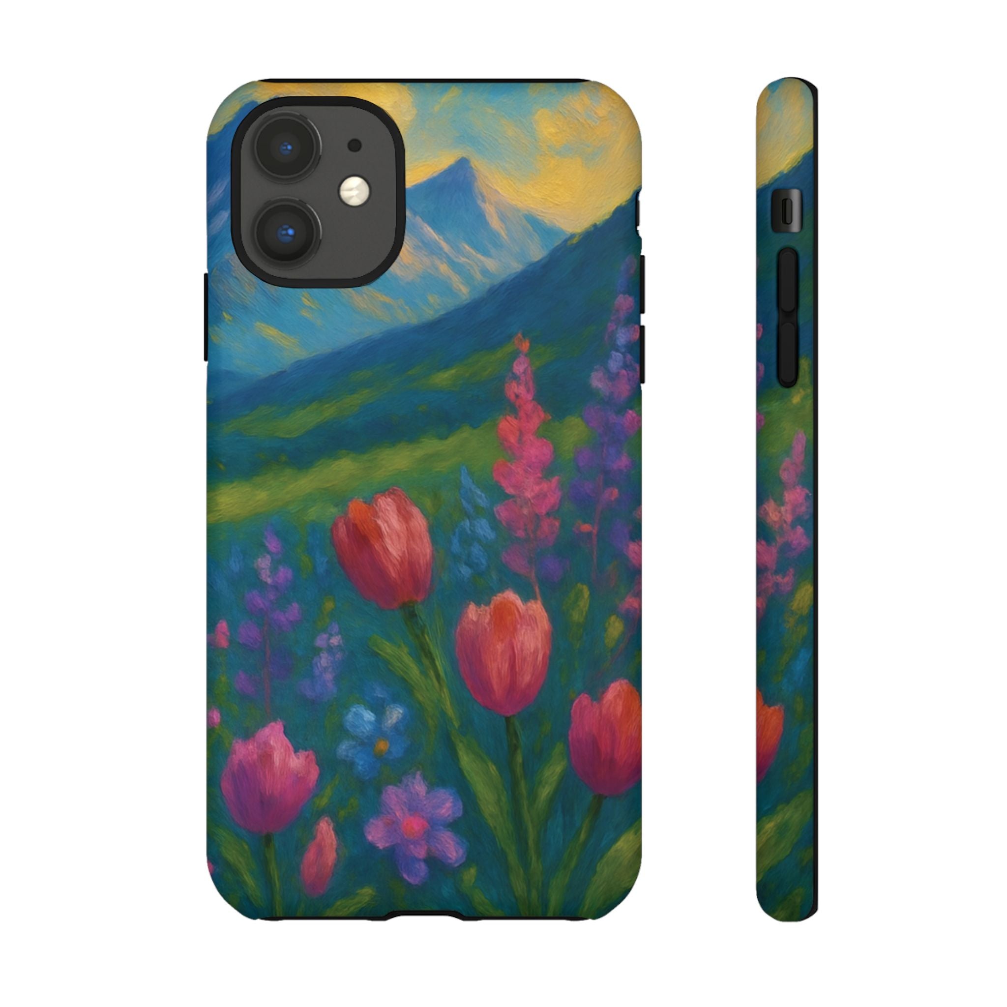 Mountains Wildflowers Phone Case | Vibrant Botanical Floral Design | Nature-Inspired Protective Cover for iPhone & Samsung | Trendy Aesthetic Gift Idea