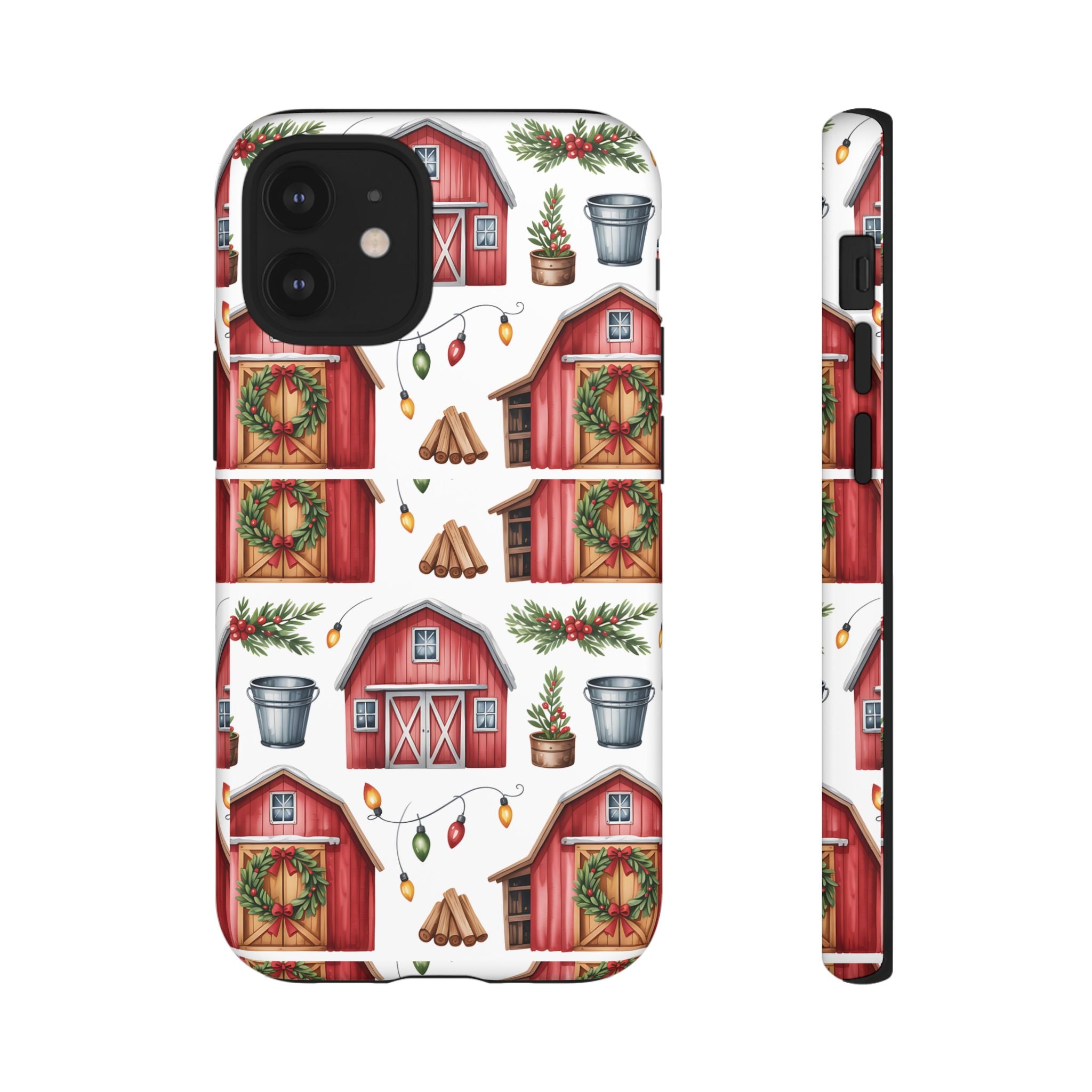 Farmhouse Christmas Design Phone Case - Stylish, Protective Cover for All Models Gift for Mom Accessory Gift for Her