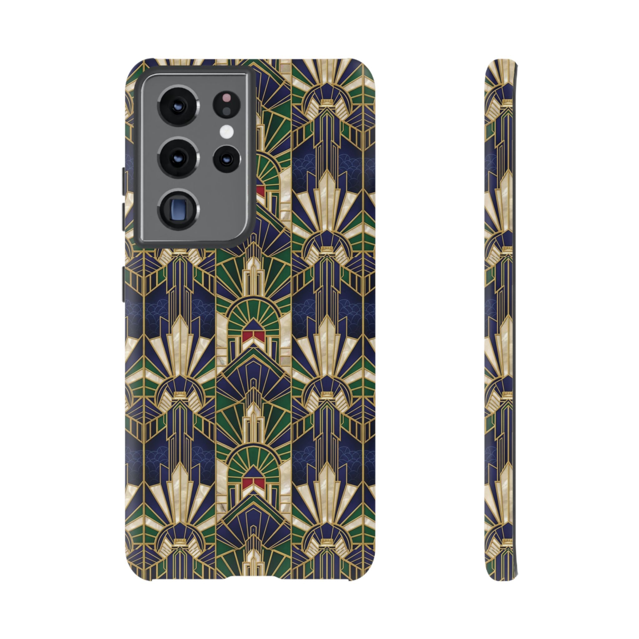 Navy & Gold Art Deco Phone Case — Imperial Art Deco Tough Case
