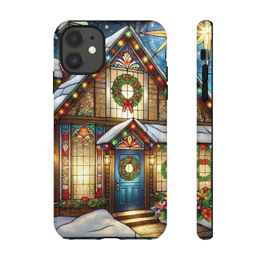 Phone Case - Stain Glass Christmas Unique Holiday Protection Gift for Her