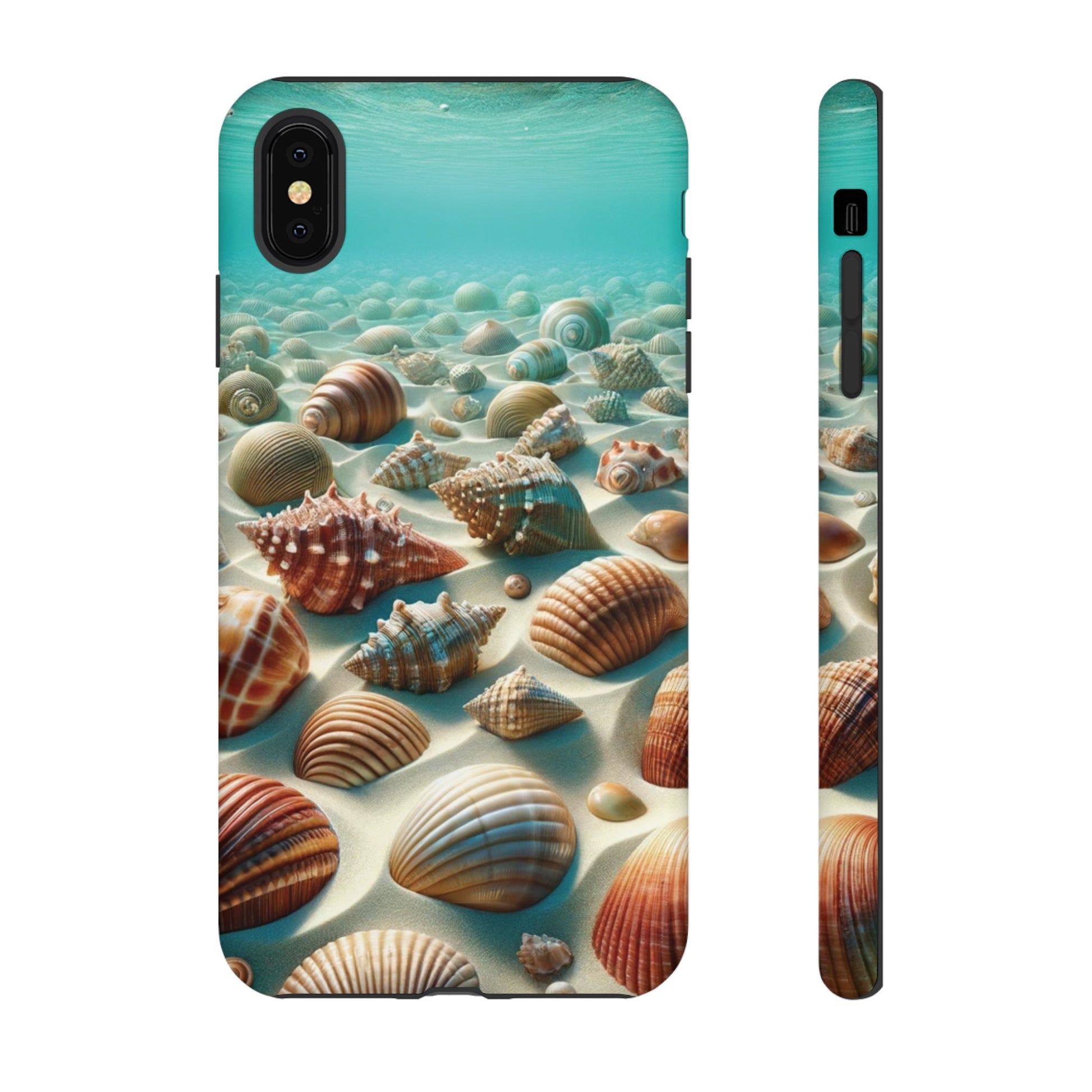 Plush Ocean Bliss Turquoise Seashell Ocean Beach View Protective Phone Case Gift for Her Phone 15, Samsung iPhone Samsung Gift for Her Case iPhone 15, Samsung iPhone Samsung Accessory Gift for Her.