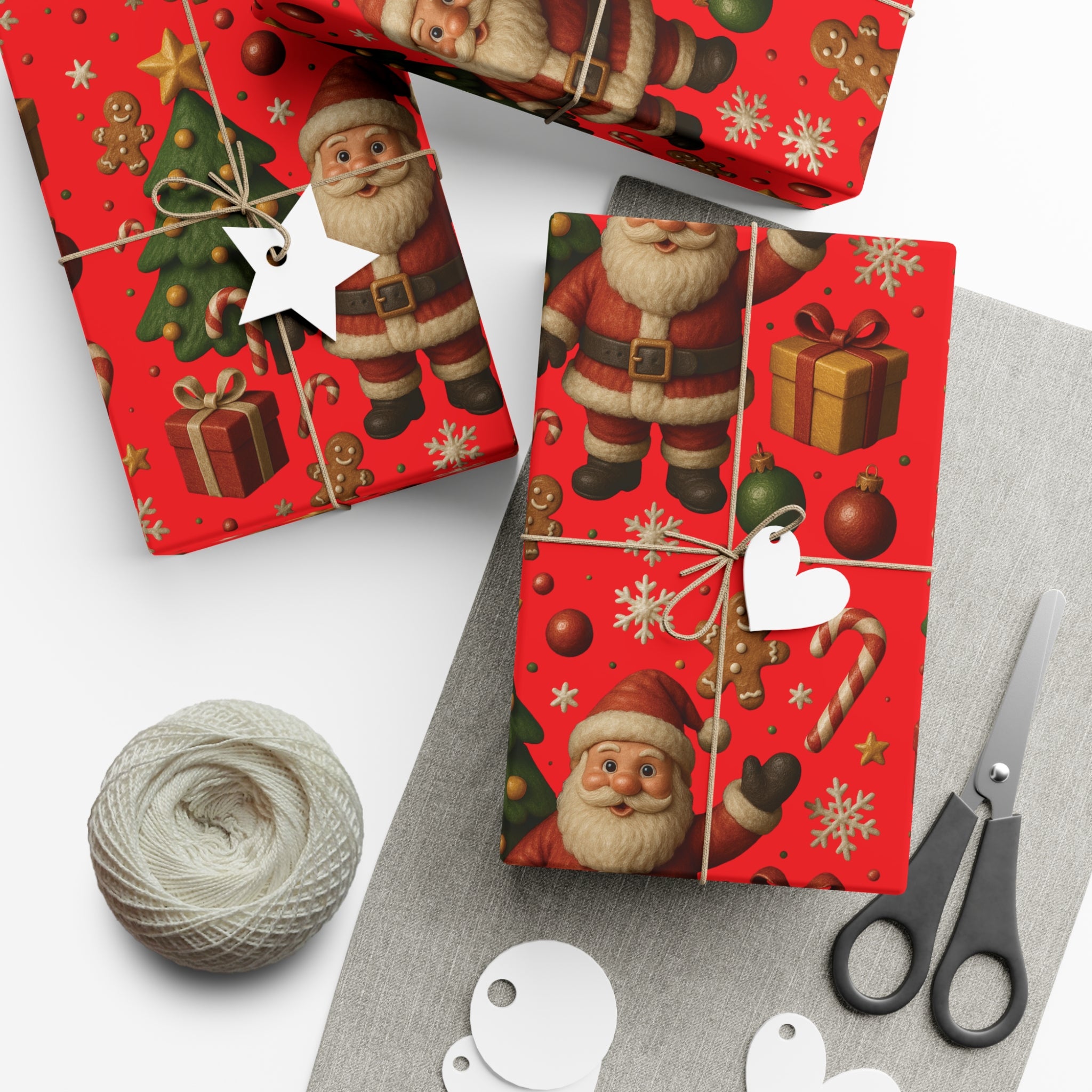 Red Christmas Wrapping Paper Premium Festive Gift Wrap Roll, Classic Holiday Design, Great for Presents, Durable, Vibrant, and Perfect for Seasonal Gifting