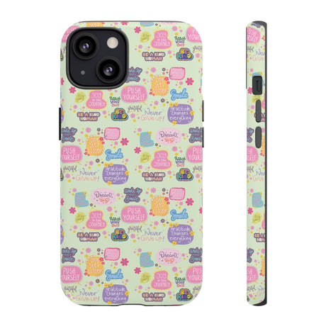 Good Vibes Only Protective Phone Case  Shockproof Slim Aesthetic Motivational Quote Cover, Positive Affirmation Gift for Mom, Teens & Besties | iPhone & Galaxy