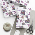 Elegant Lavender Christmas Wrapping Paper Soft Pastel Design with Snowflakes and Sparkling Accents, Perfect for Adding a Unique Touch to Your Holiday Gifts - MRSBYVALLE