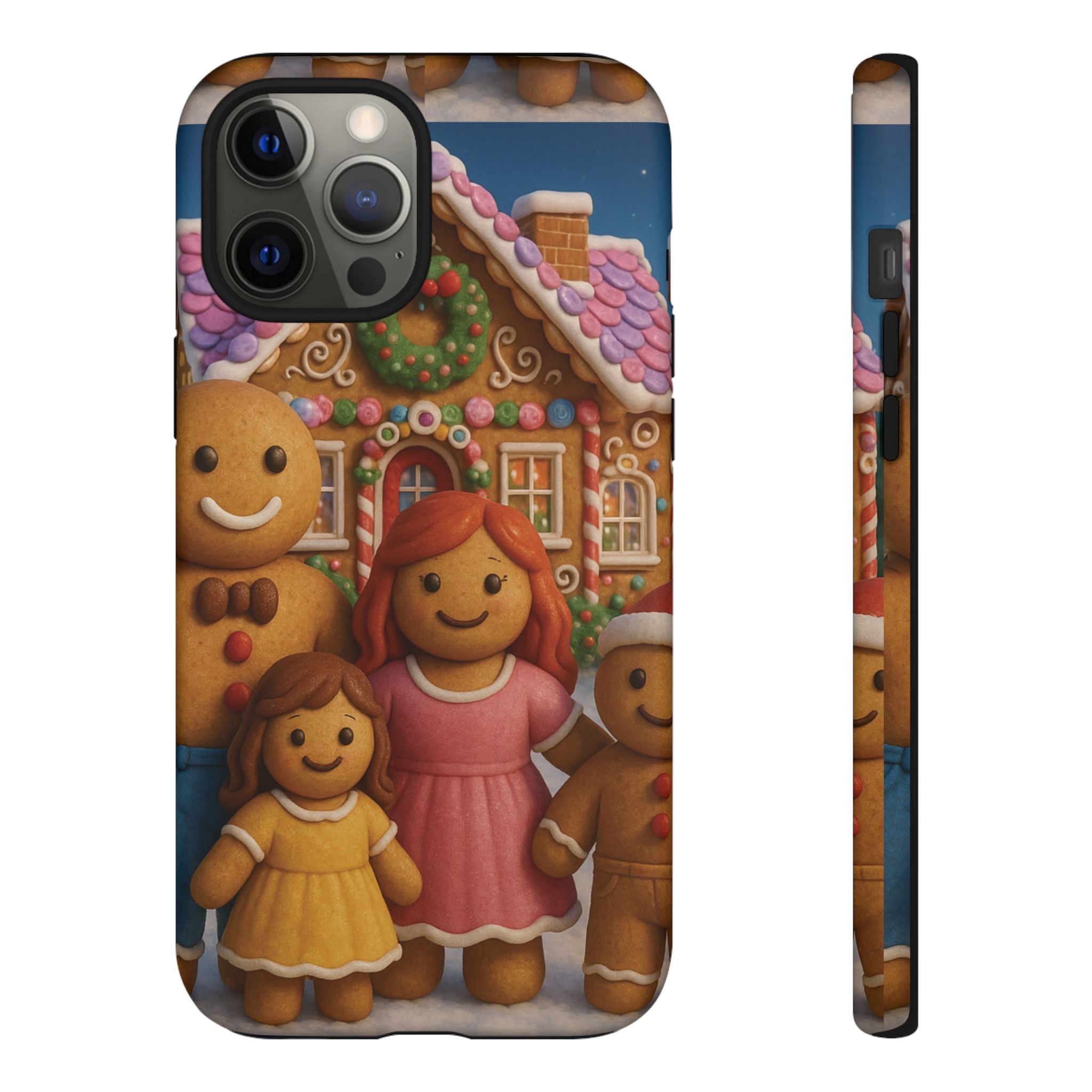 Gingerbread Family Aesthetic Phone Case Vintage-Inspired Design with Christmas theme  Style Cover for iPhone & Samsung Models Galaxy