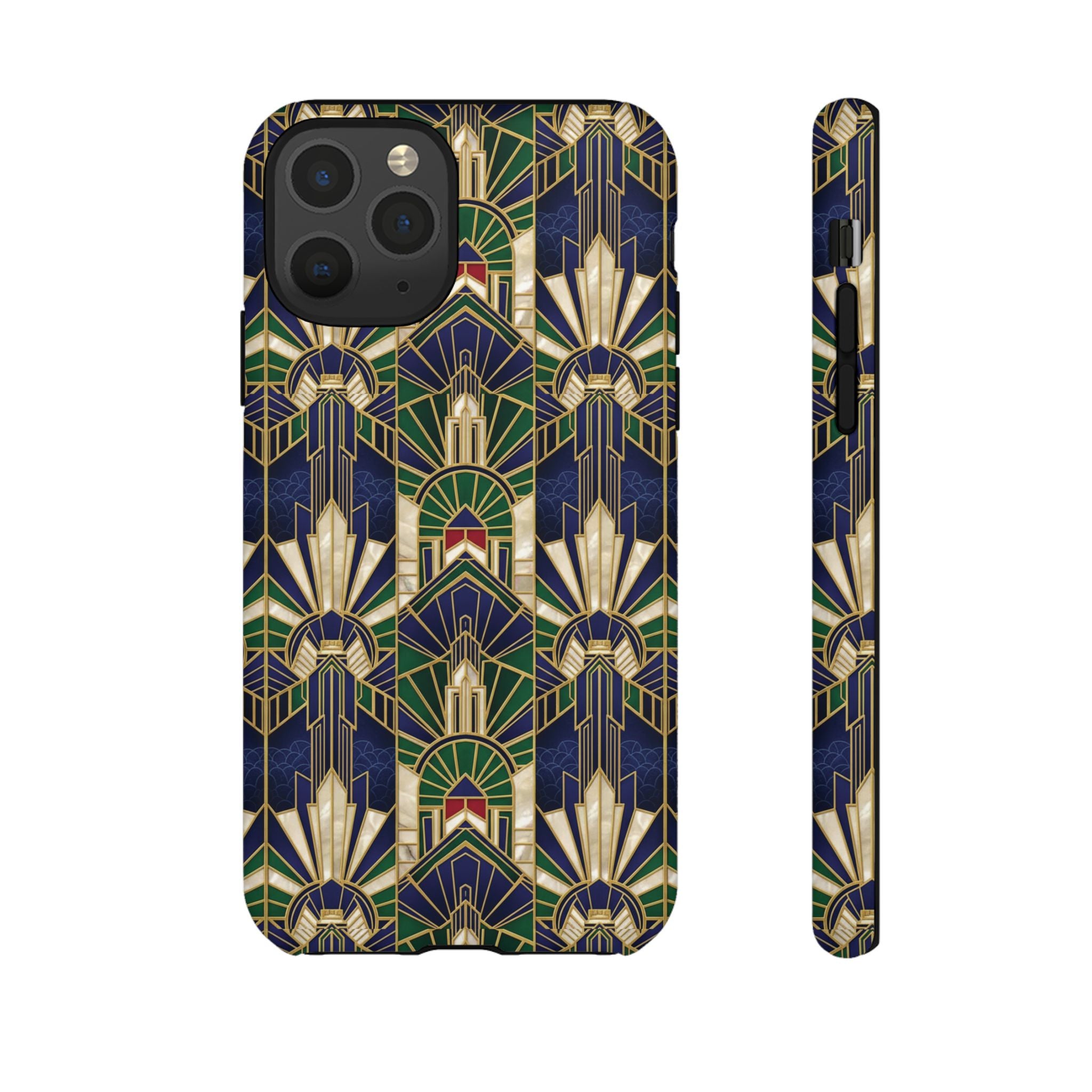 Navy & Gold Art Deco Phone Case — Imperial Art Deco Tough Case