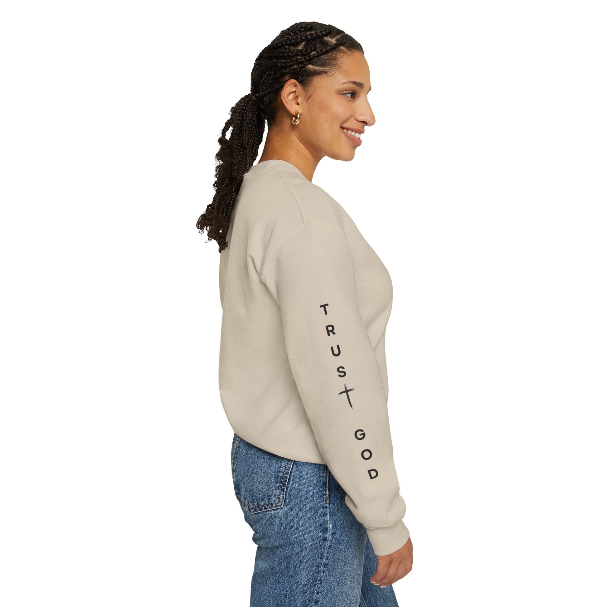 Inspirational Quote Sweatshirt, Unisex Crewneck, Faith Apparel, Perfect Gift for Christians, Cozy Everyday Wear, Bible Verse Design