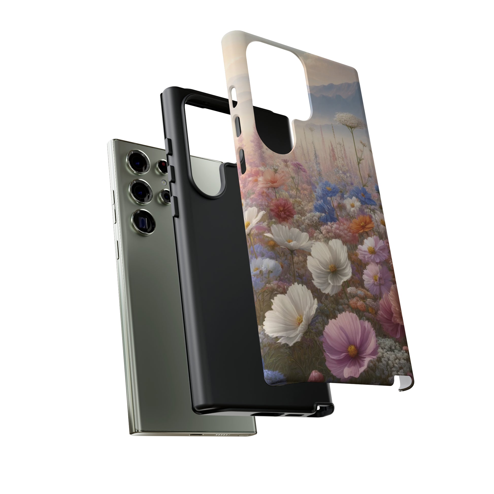 Phone Case Floral Boho Luxury Tough Case Floral Elegant Durable Stylish for Modern Devices iPhone 15, Samsung iPhone Samsung Accessory Gift for Her.