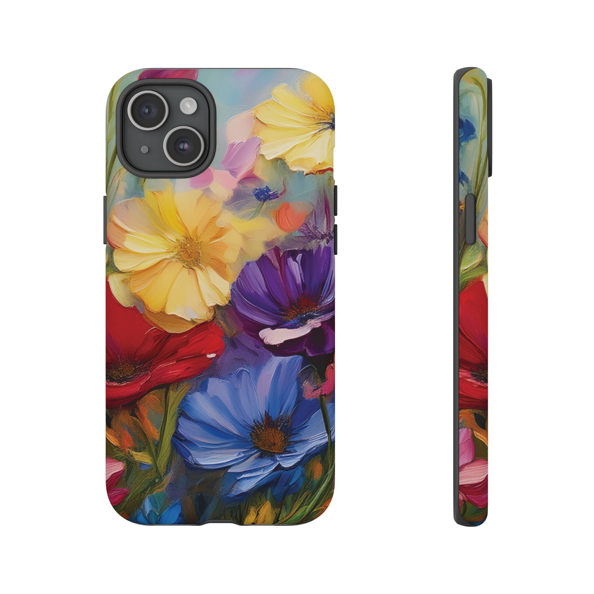 Bold Wildflower Phone Case Bright Hand-Painted Floral Art Vibrant Botanical Design for iPhone & Samsung | Trendy Nature Lover Gift Phone  Galaxy