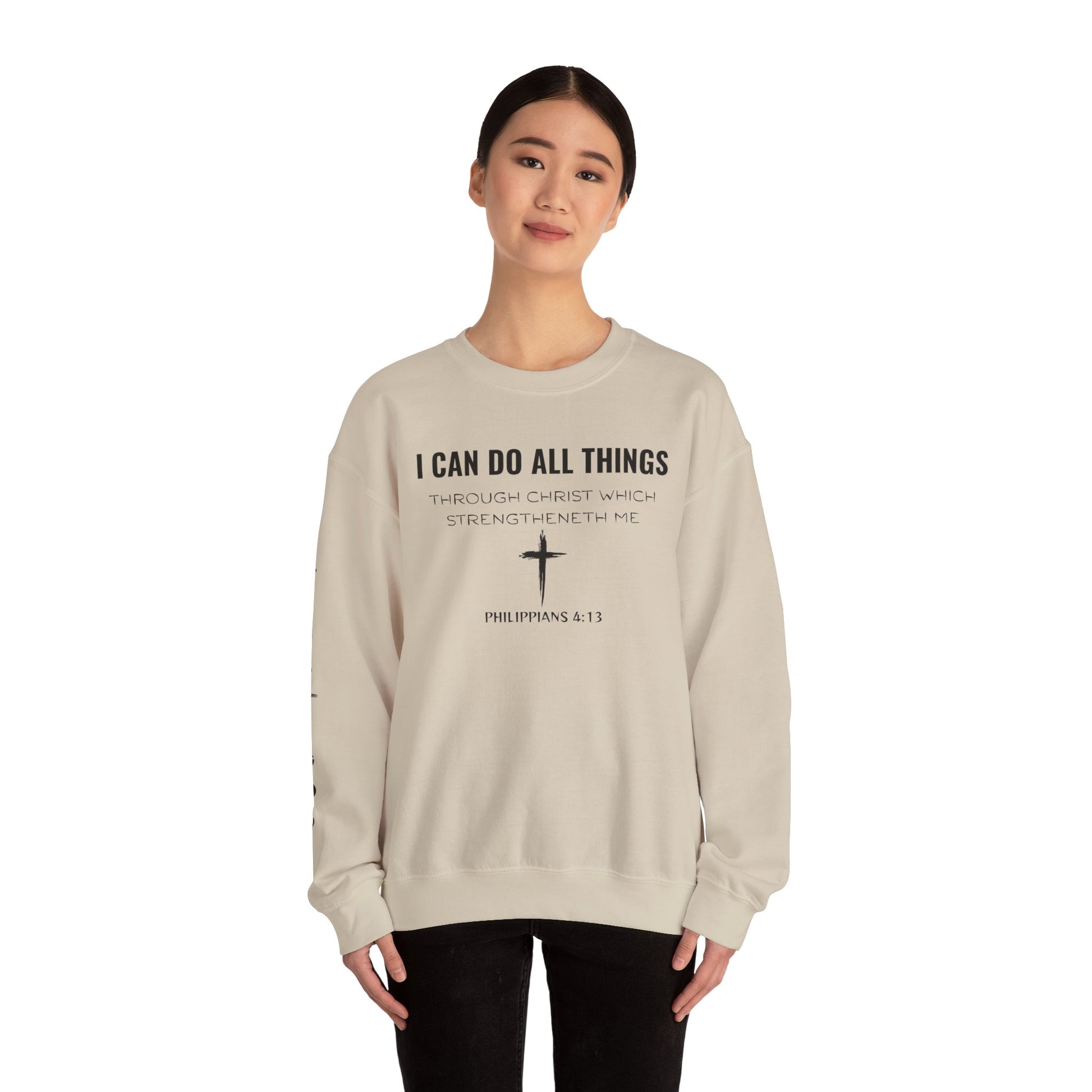 Inspirational Quote Sweatshirt, Unisex Crewneck, Faith Apparel, Perfect Gift for Christians, Cozy Everyday Wear, Bible Verse Design