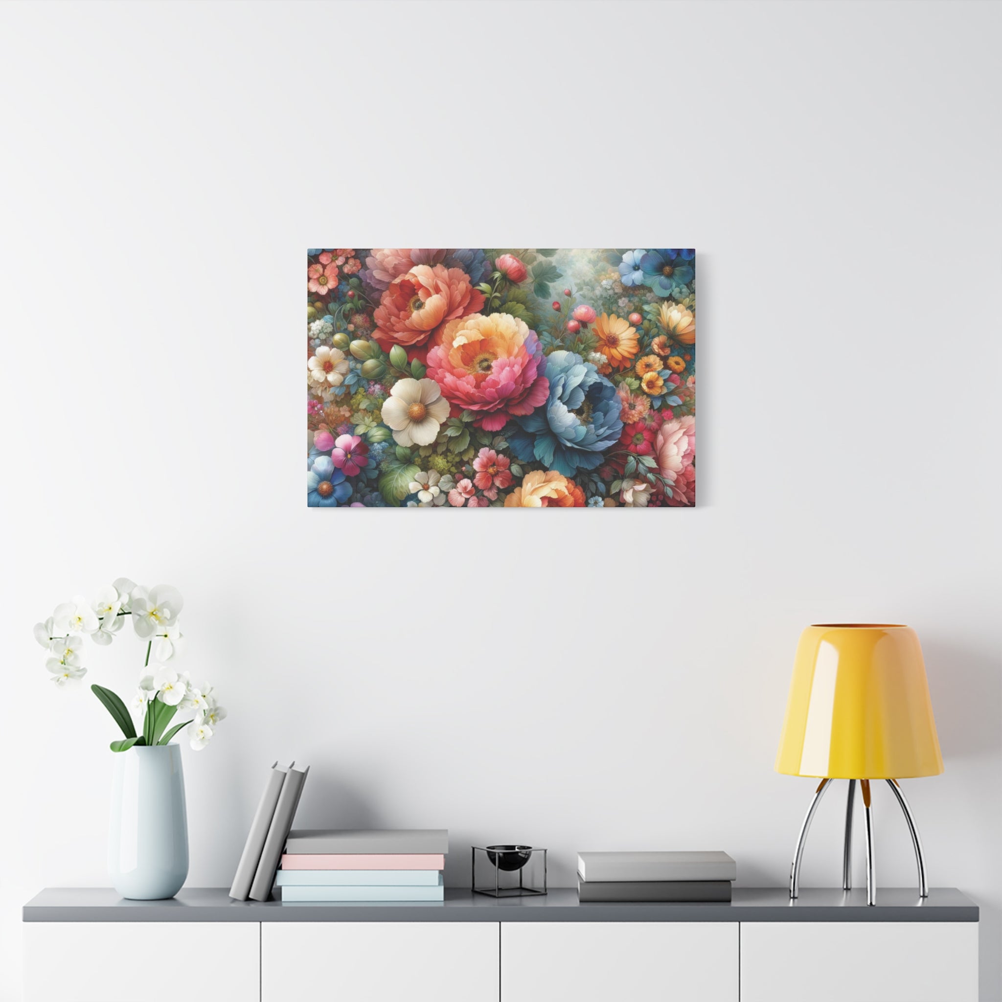 Timeless Floral Elegance High-Quality Matte Canvas Art, Ready to Hang Perfect for Home Decor, Mother's Day, Birthday Gift, Housewarming New House Decor.