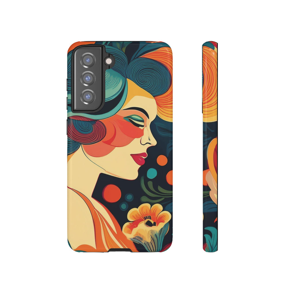 Coque de Téléphone Esthétique Années 50 Rétro Design d'Inspiration Vintage aux Couleurs Pastel Housse Style Mid-Century pour Modèles iPhone et Samsung Galaxy