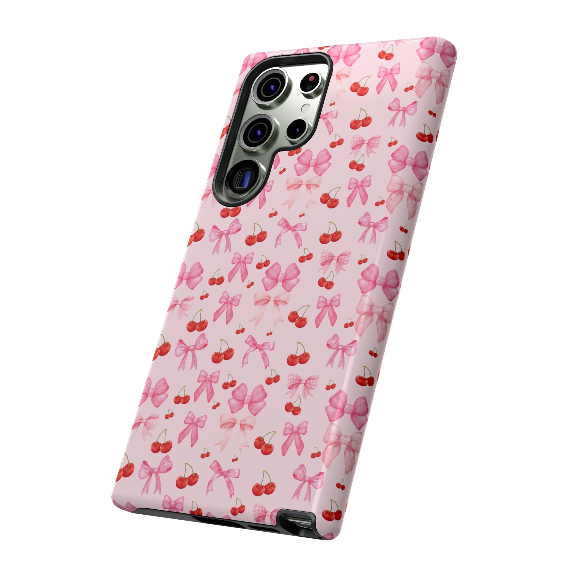 Coquette phone case Cherry Coquette Ribbon Bow iPhone Case Fruity, Girly Gift for Her Phone 15, Samsung iPhone Samsung Gift for Her Case iPhone 15, Samsung iPhone Samsung Accessory Gift for Her.