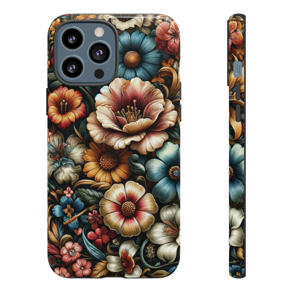 Pastel Floral Design Luxury Phone Tough Case Floral Elegant Durable Stylish for Modern Devices iPhone 15, Samsung iPhone Samsung Accessory Gift for Her.