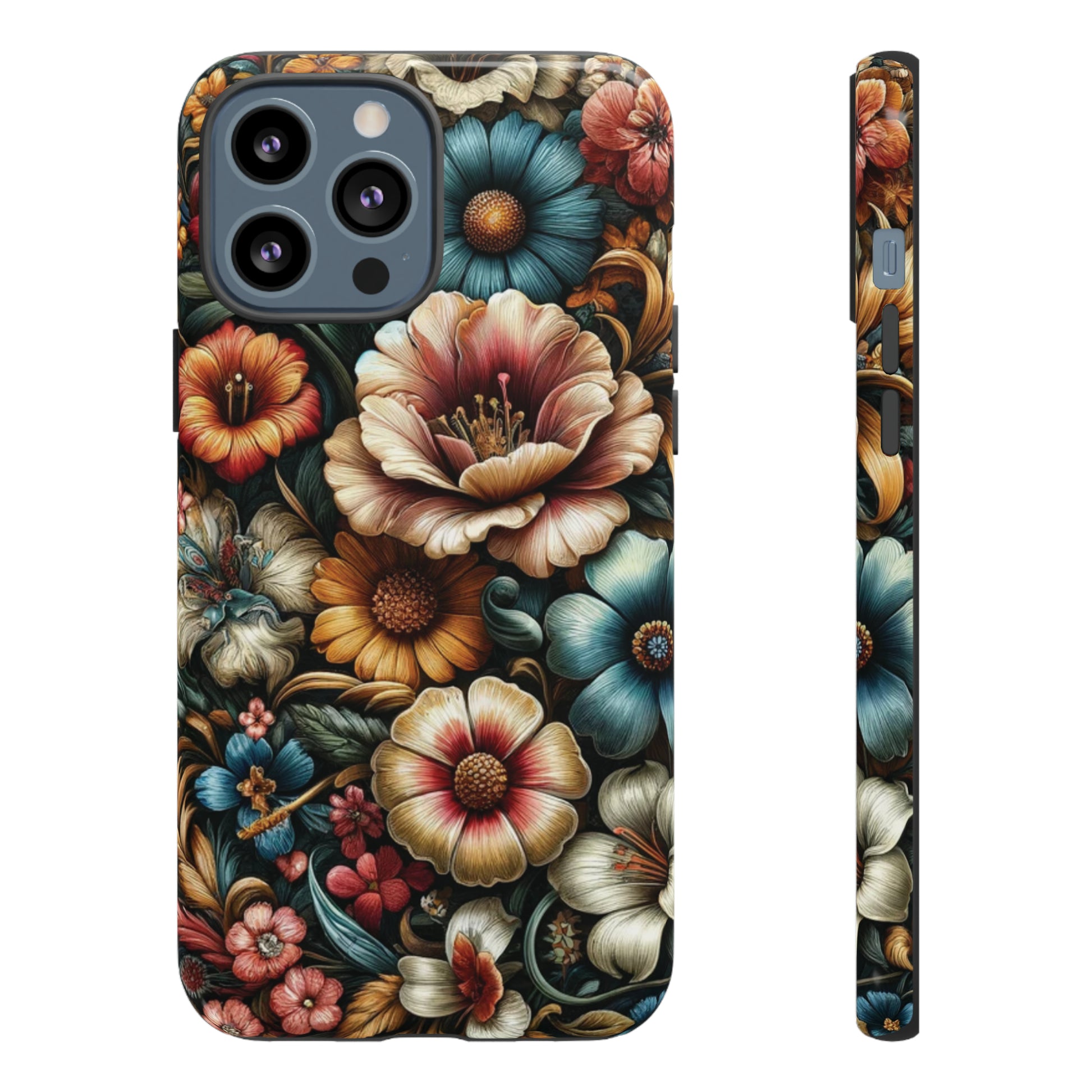 Pastel Floral Design Luxury Phone Tough Case Floral Elegant Durable Stylish for Modern Devices iPhone 15, Samsung iPhone Samsung Accessory Gift for Her.
