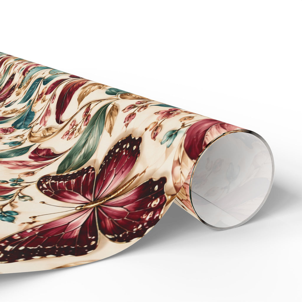 Vintage Butterfly Floral Wrapping Paper