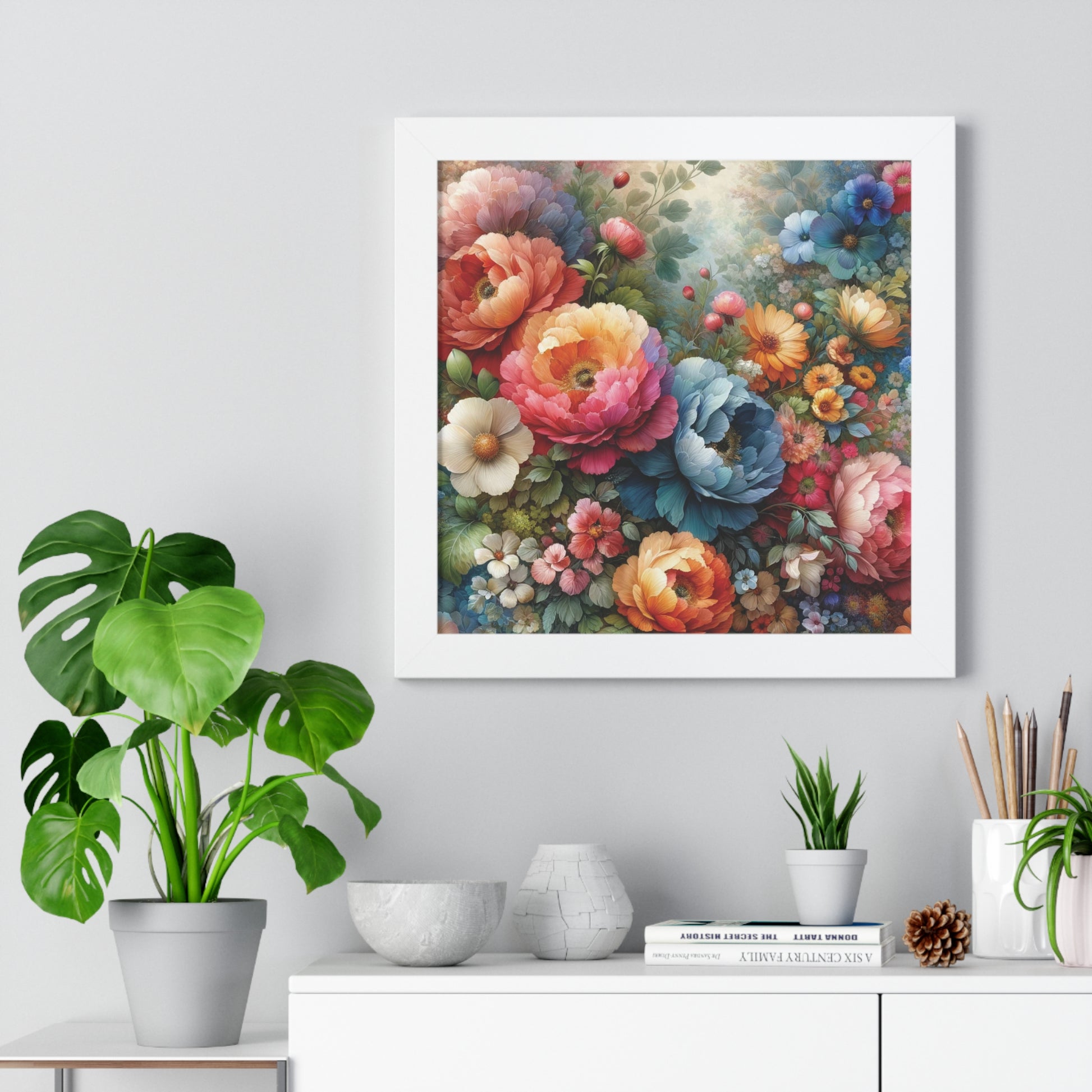 Floral Framed Vertical Poster Elegance in Every Stroke Premium Framed Vertical Posters Oil Art Mastery on Archival Matte Paper, Securely Encased in Black, White, or Walnut Frames with Durable Acrylic Protection Ready to Hang  Timelessly Crafted..