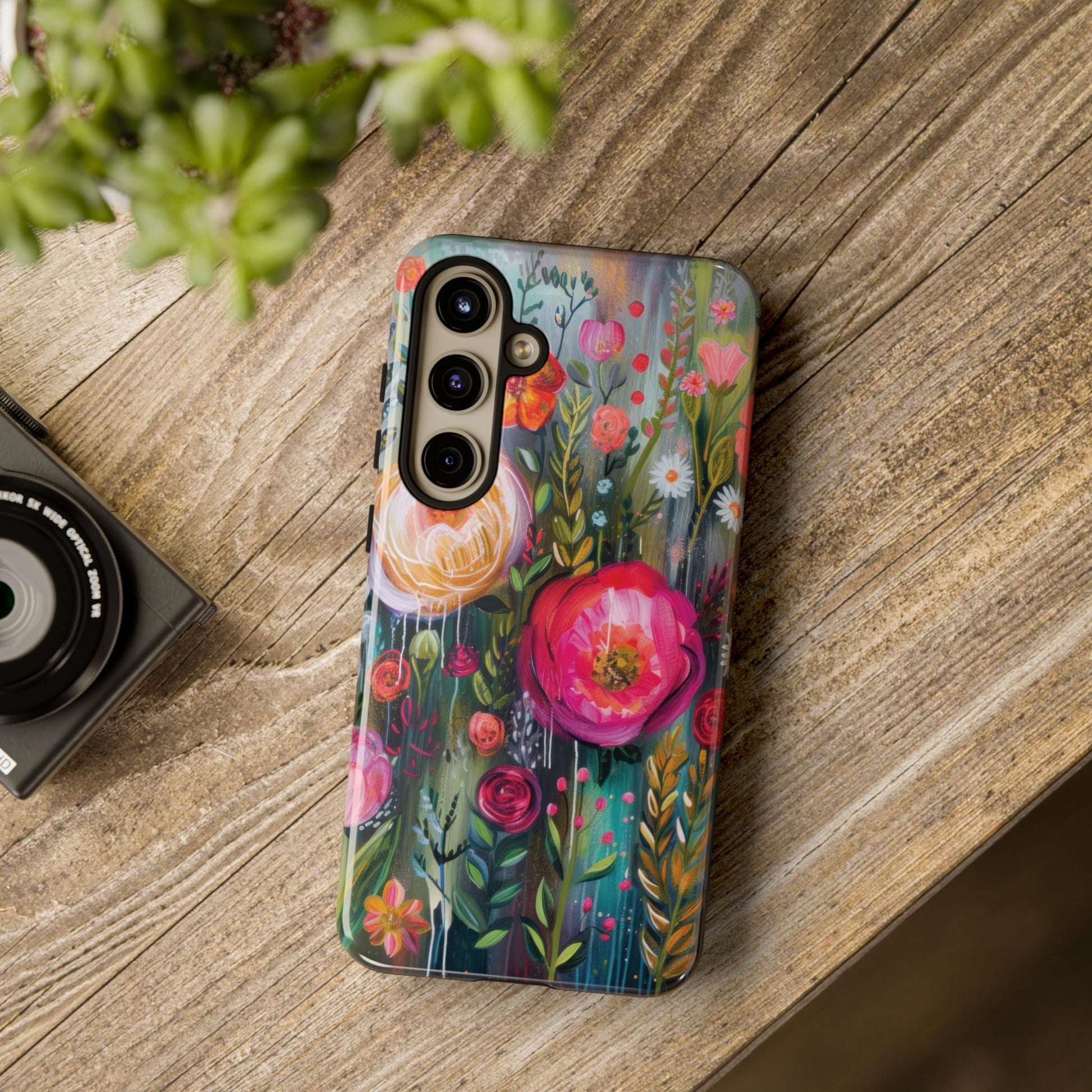 Watercolor Boho Floral Phone Case for iPhone 16 15 14 13 12  21 23 Samsung, and Pixel | Stylish Protective Cover Gift for Her Perfect for Floral Lover - MRSBYVALLE