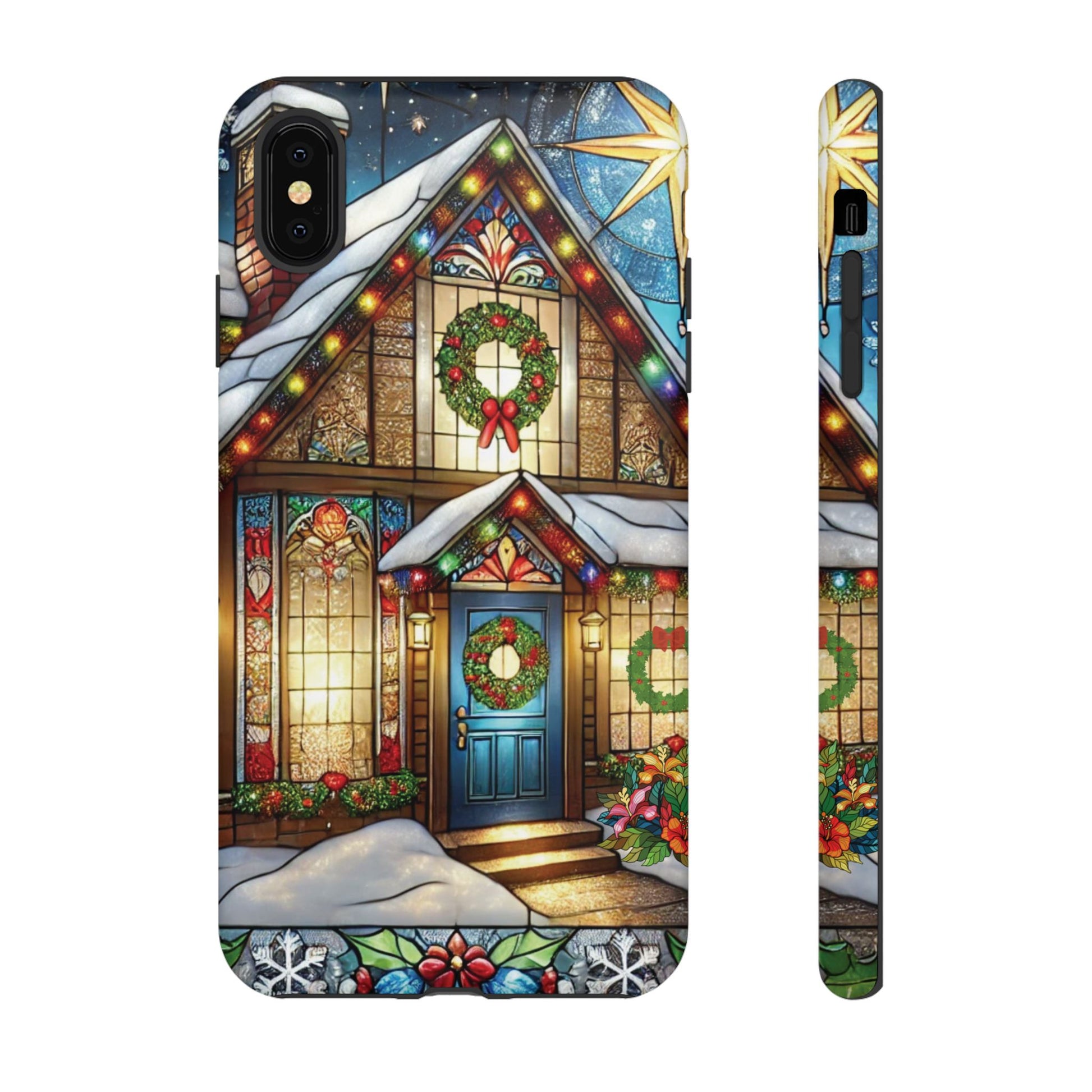 Stain Glass Christmas Phone Case Unique Holiday Protection for Your Device | Stylish & Durable Cover Gift for Her Phone 15, Samsung iPhone Samsung Accessory Gift for Her - MRSBYVALLE