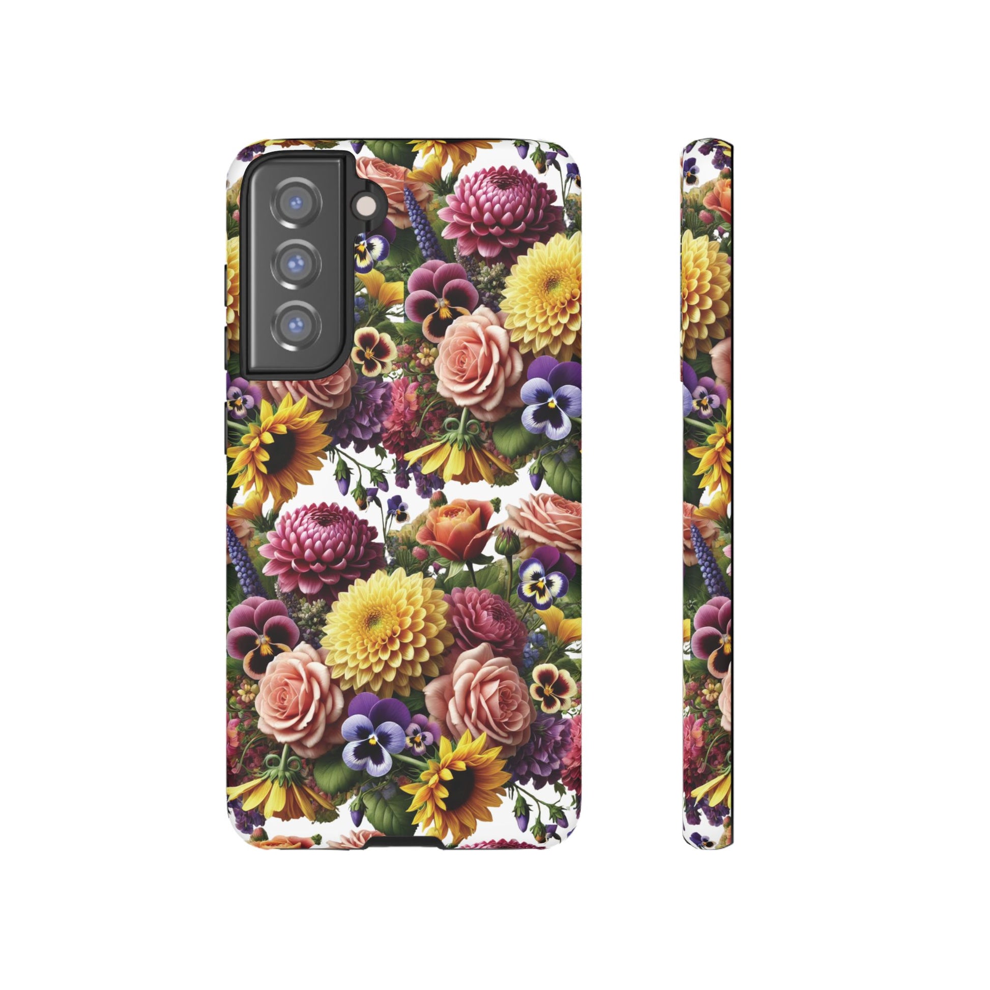 Floral Fall Phone Case for iPhone 16 15 14 13 12  21 23 Samsung, and Pixel | Stylish Protective Cover Gift for Her Perfect for Floral Lover