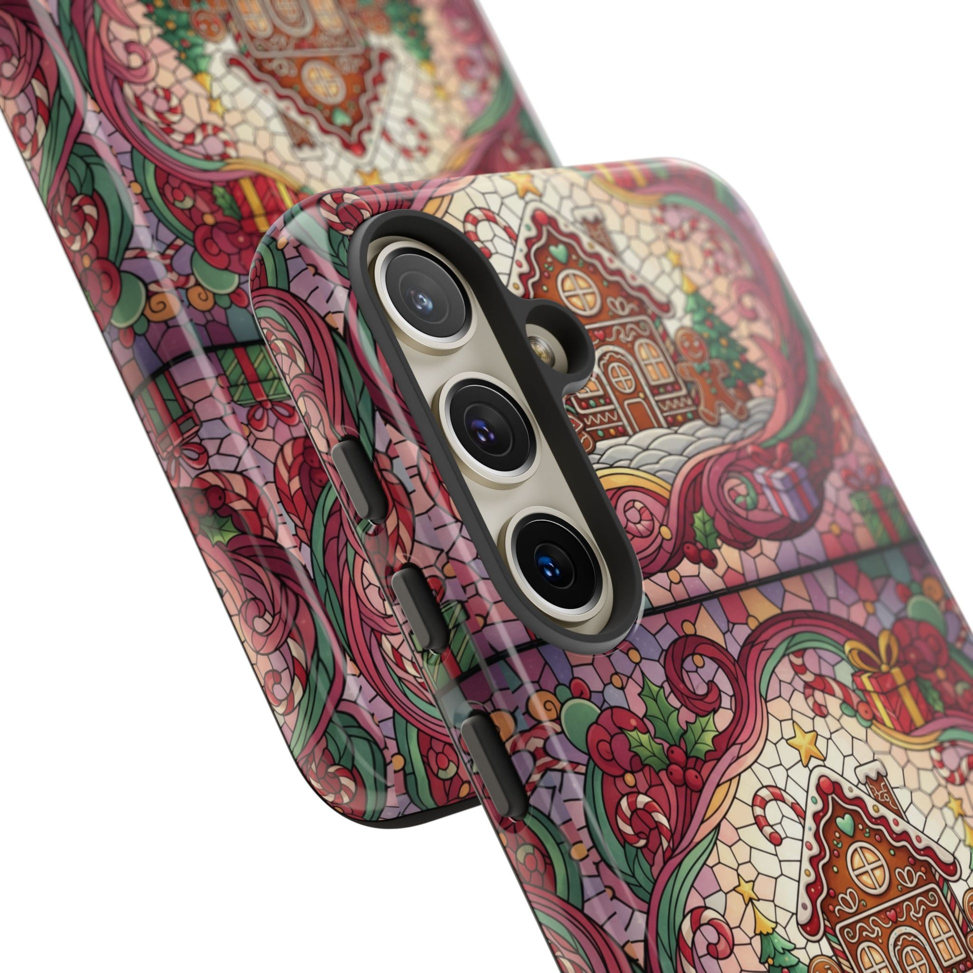 iPhone Case 17, 16  Gingerbread Stained Glass Tough Case Samsung perfect phone case
