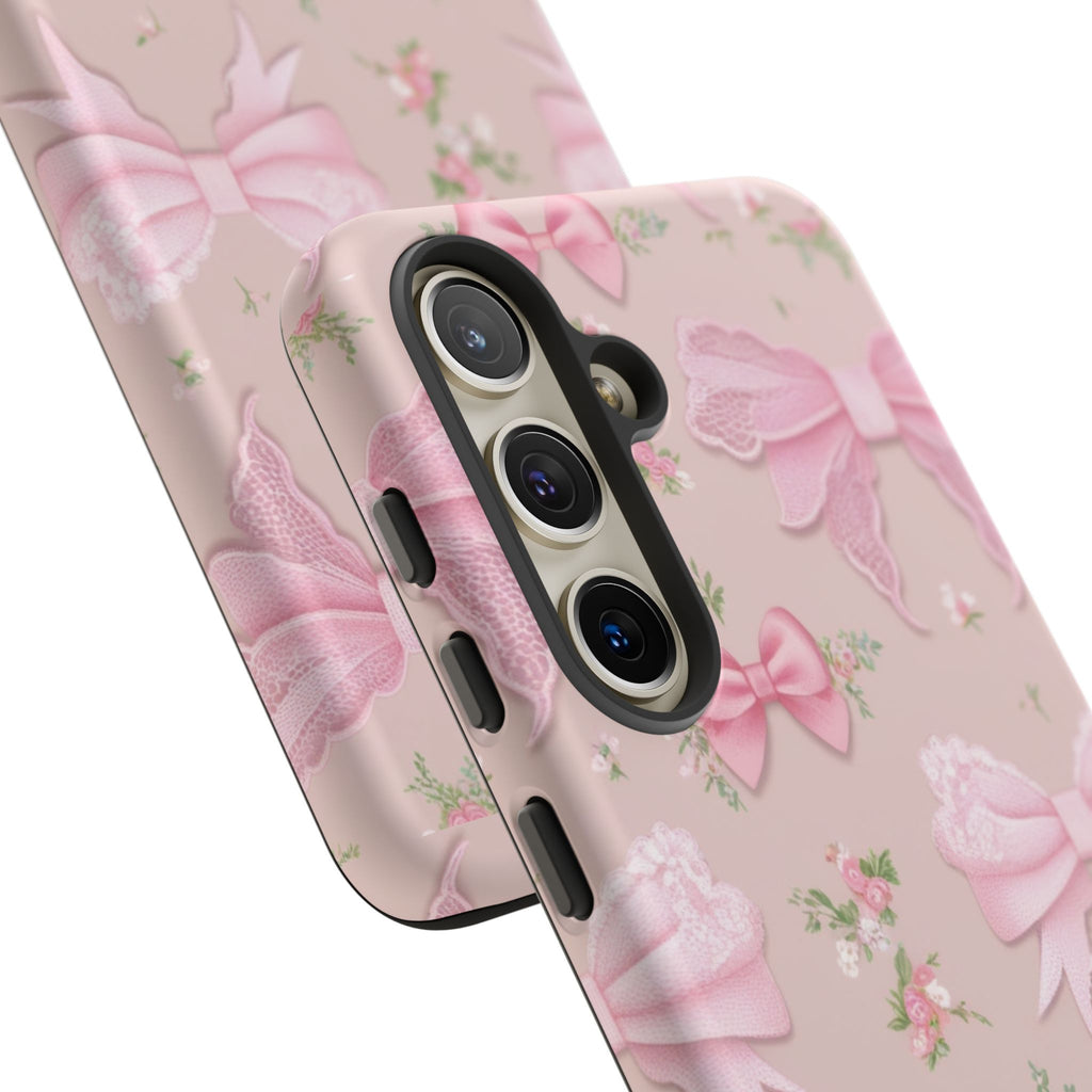 Luxury Pink Bow Phone Case – Cute & Protective Cover for iPhone & Samsung Gift for Her