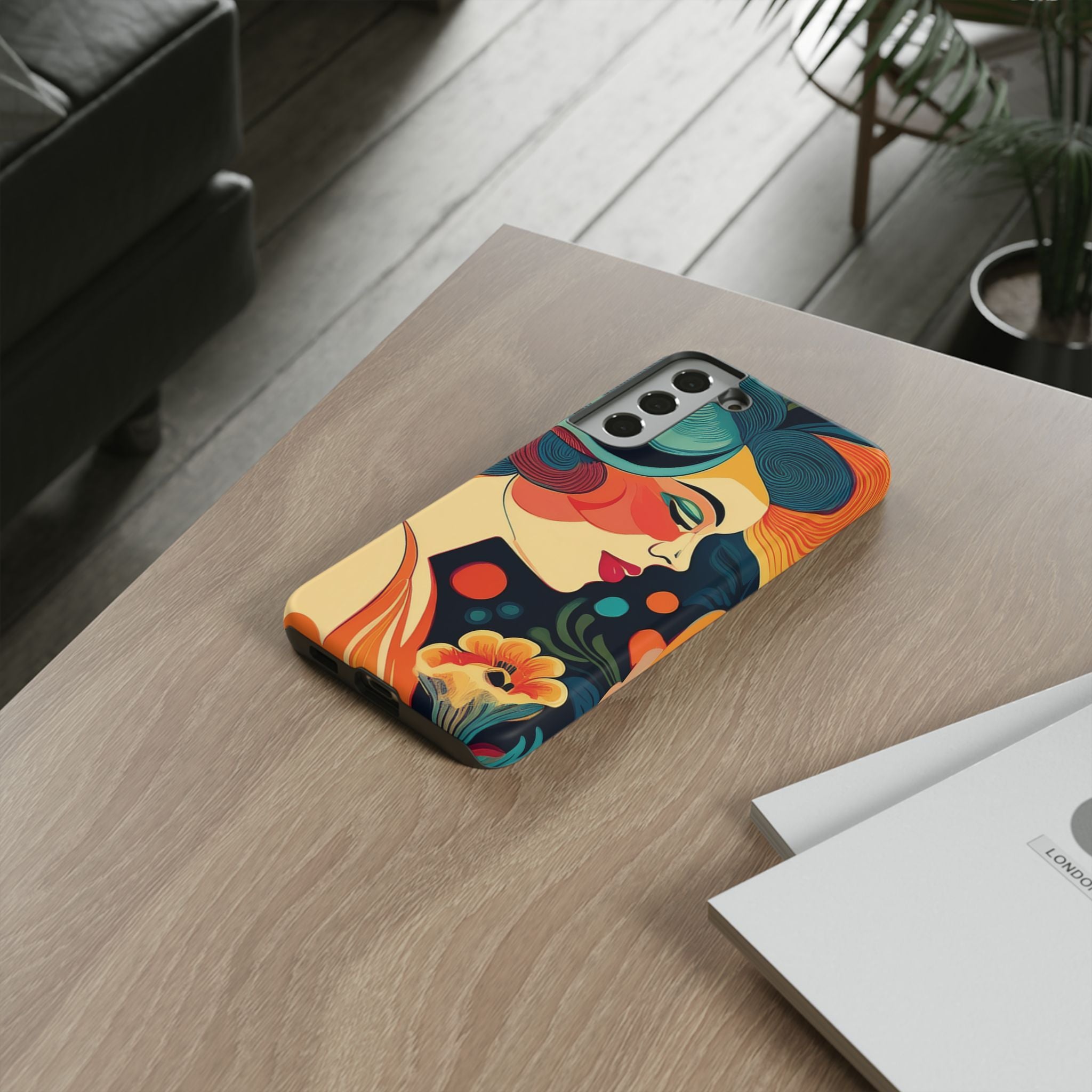 Coque de Téléphone Esthétique Années 50 Rétro Design d'Inspiration Vintage aux Couleurs Pastel Housse Style Mid-Century pour Modèles iPhone et Samsung Galaxy