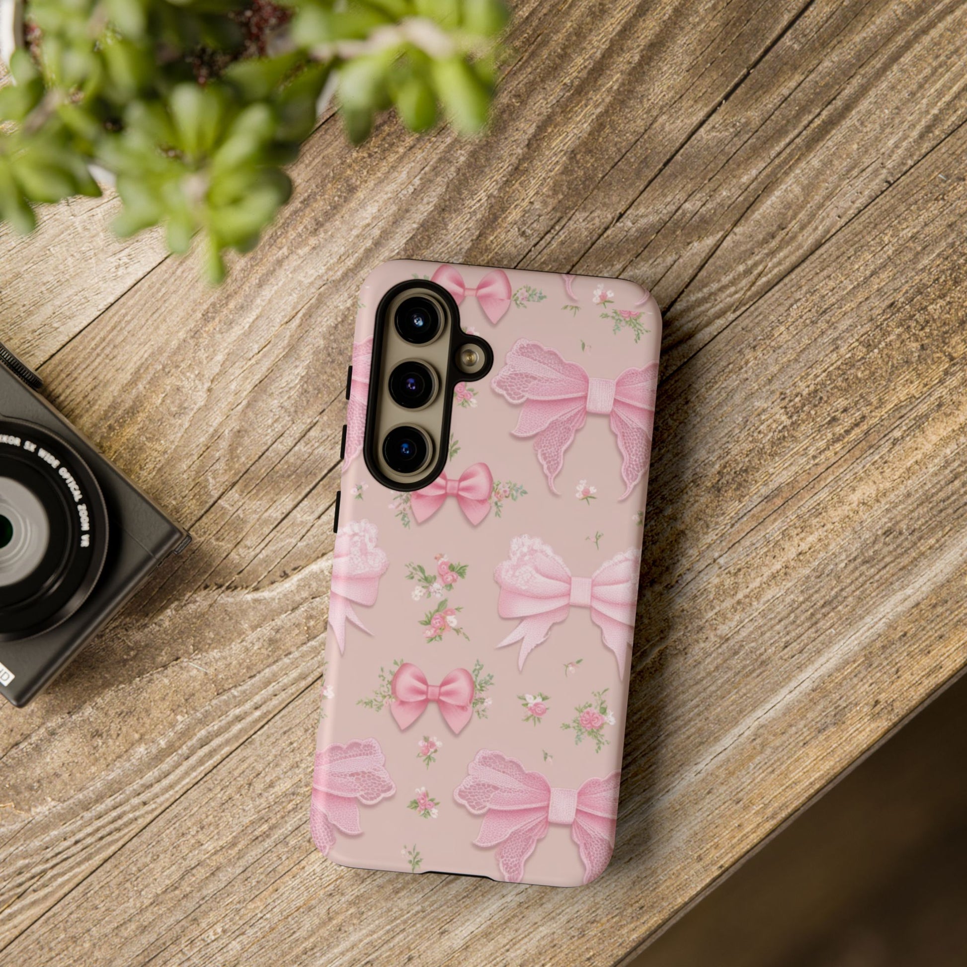 Luxury Pink Bow Phone Case – Cute & Protective Cover for iPhone & Samsung Gift for Her