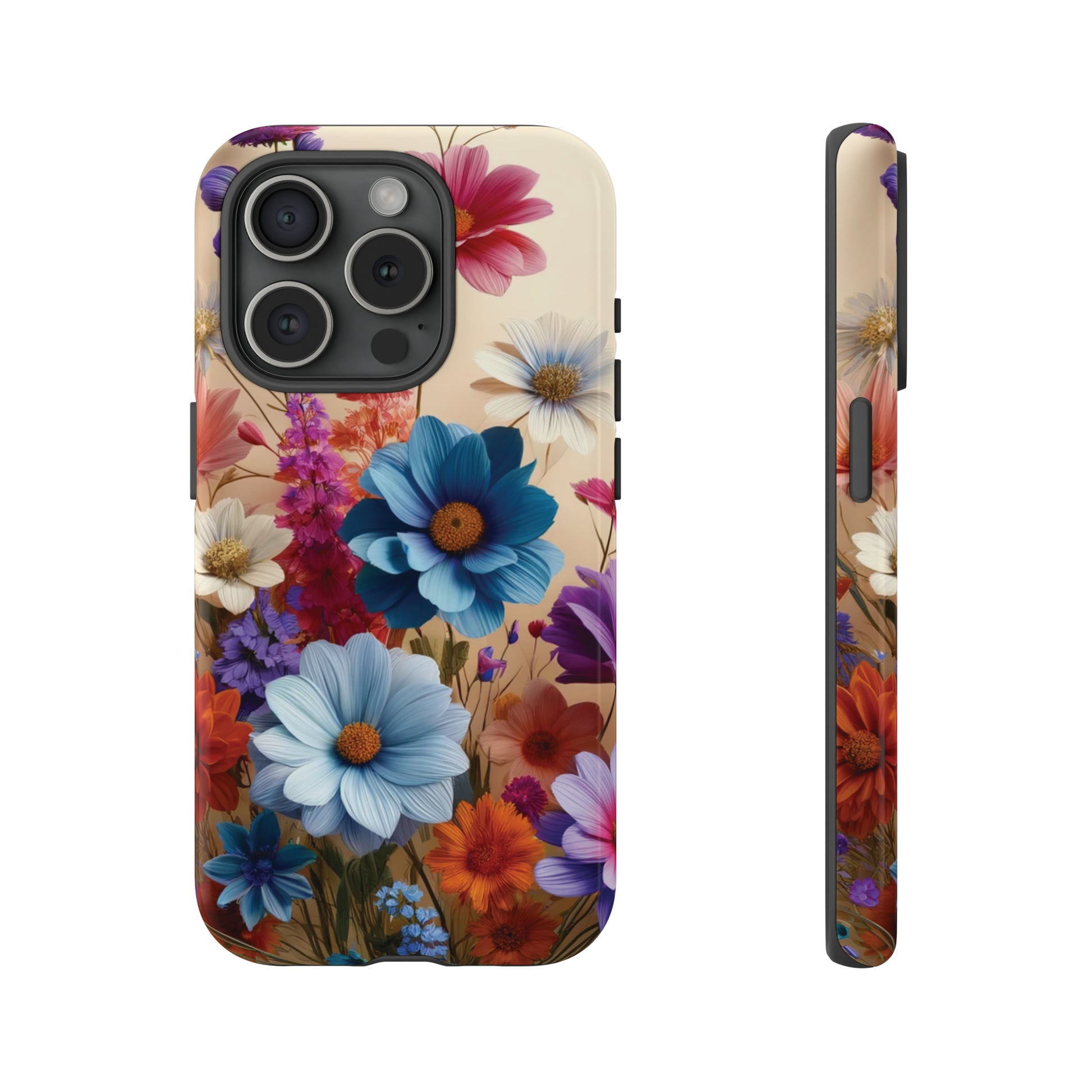 Best Phone Case Floral 3D Illusion Luxury Tough Case Floral Elegant Durable Stylish for Modern Devices iPhone 15, Samsung iPhone Samsung Accessory Gift for Her.