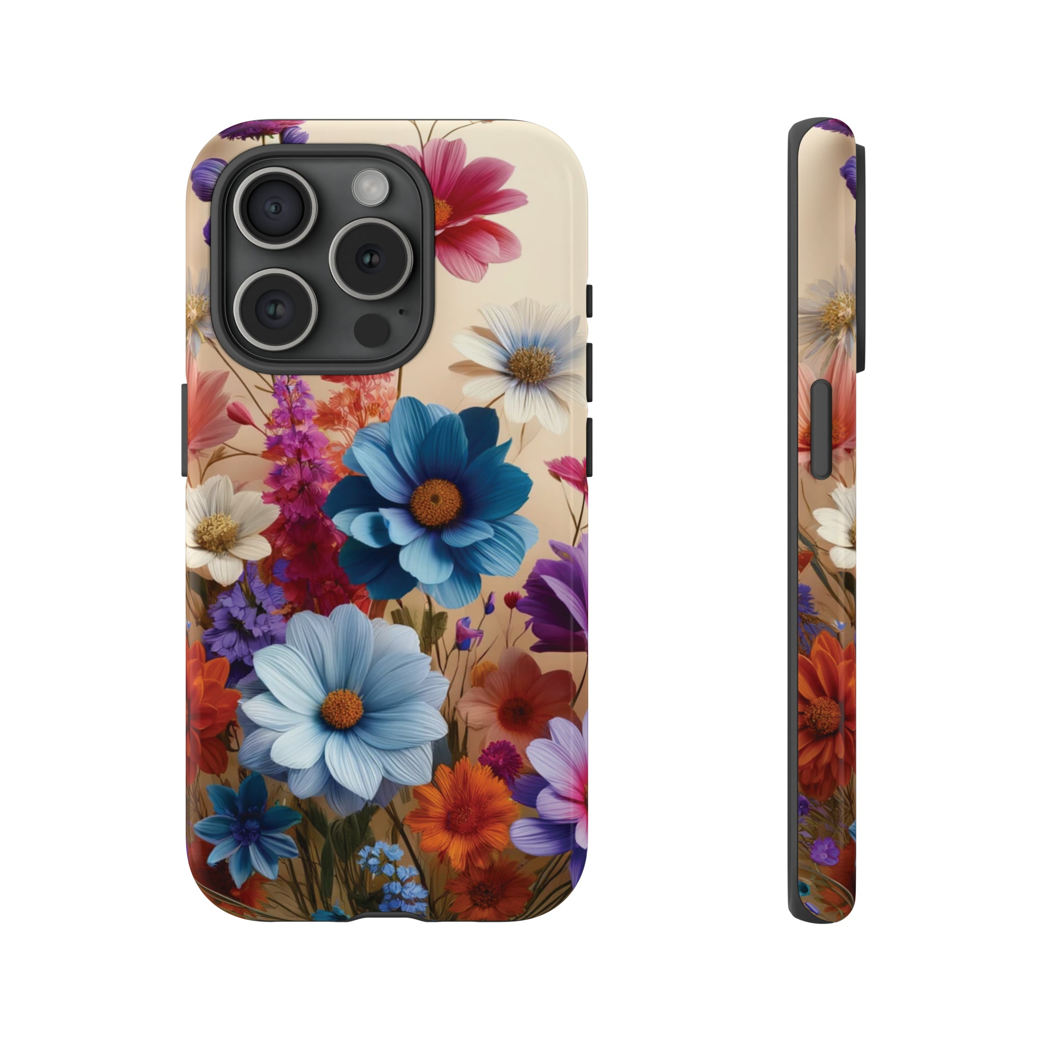 Best Phone Case Floral 3D Illusion Luxury Tough Case Floral Elegant Durable Stylish for Modern Devices iPhone 15, Samsung iPhone Samsung Accessory Gift for Her.