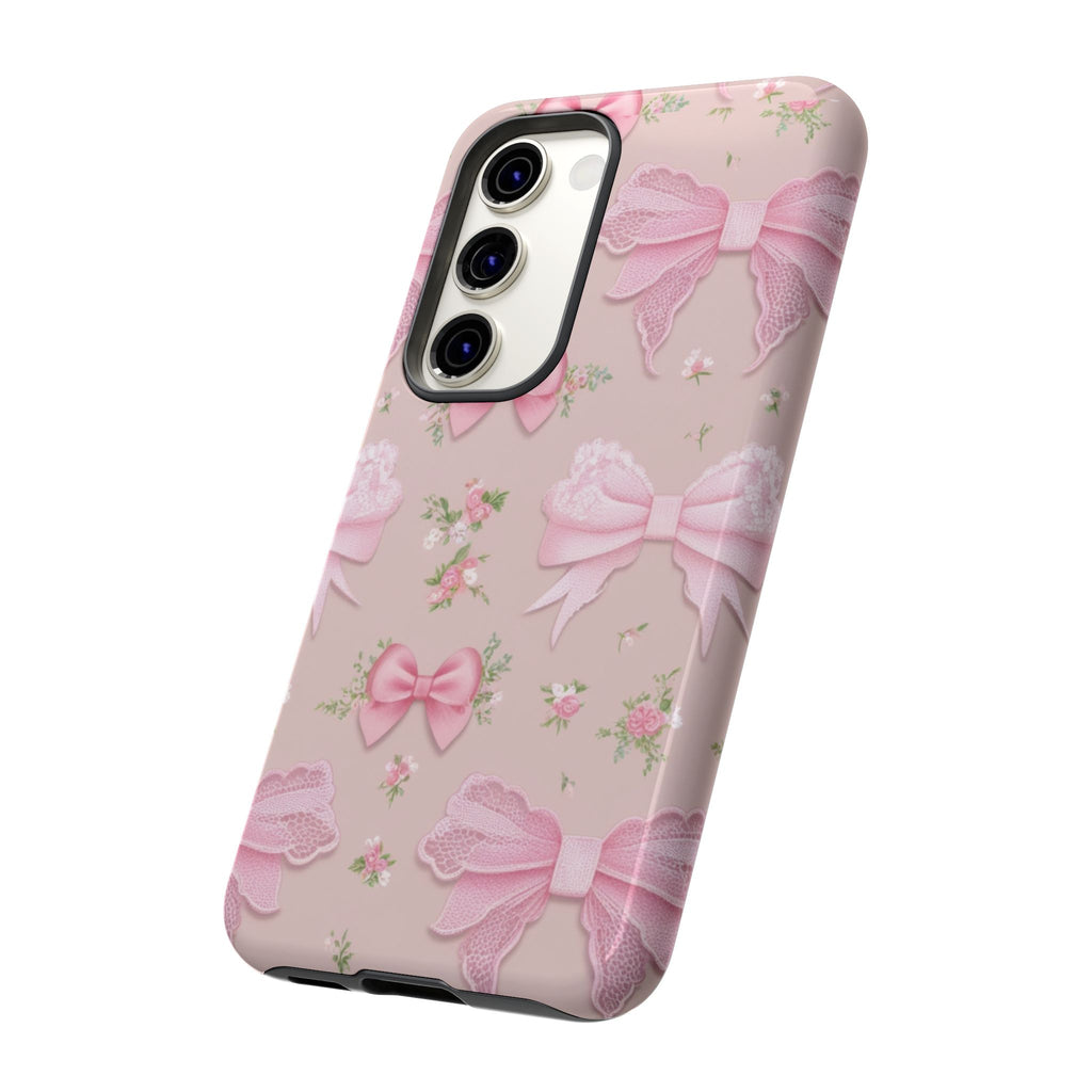 Luxury Pink Bow Phone Case – Cute & Protective Cover for iPhone & Samsung Gift for Her