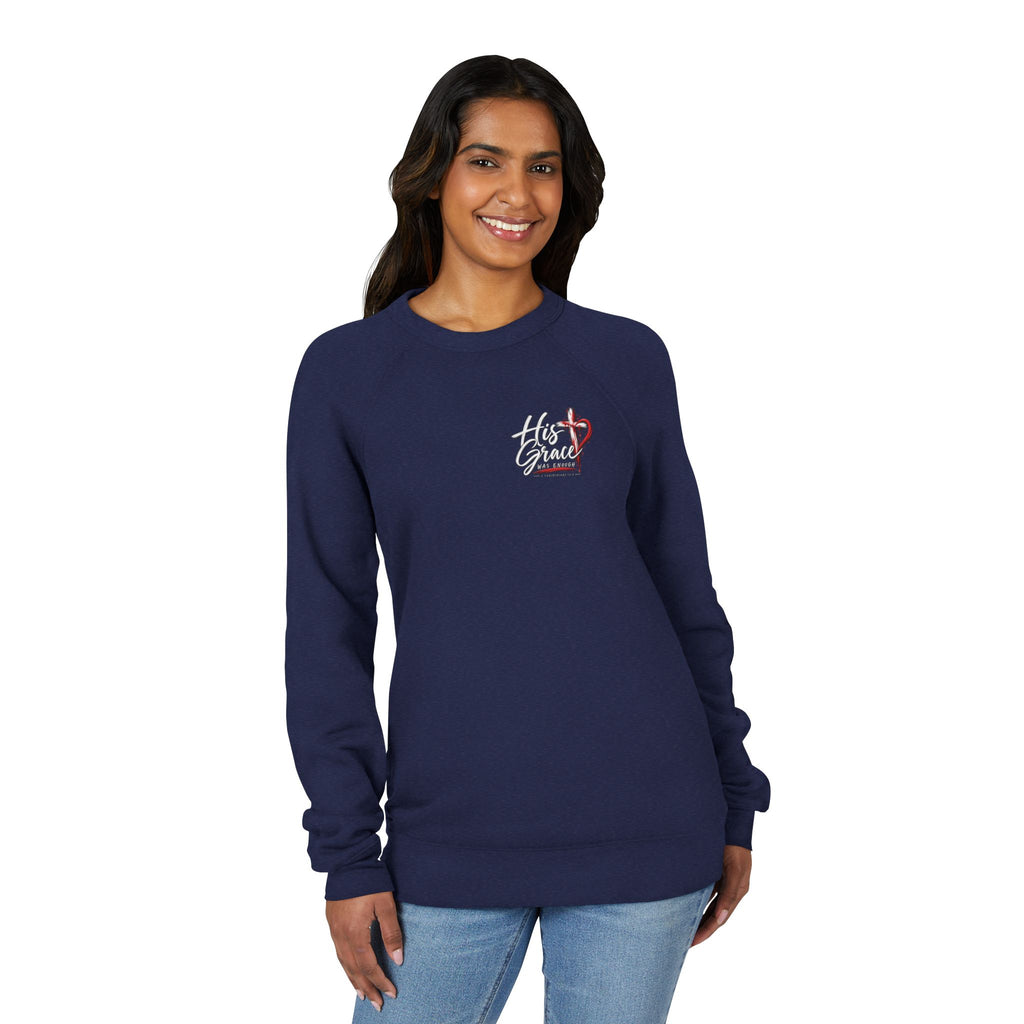 Saved by the Blood Sweatshirt — Christian Cross Faith Crewneck