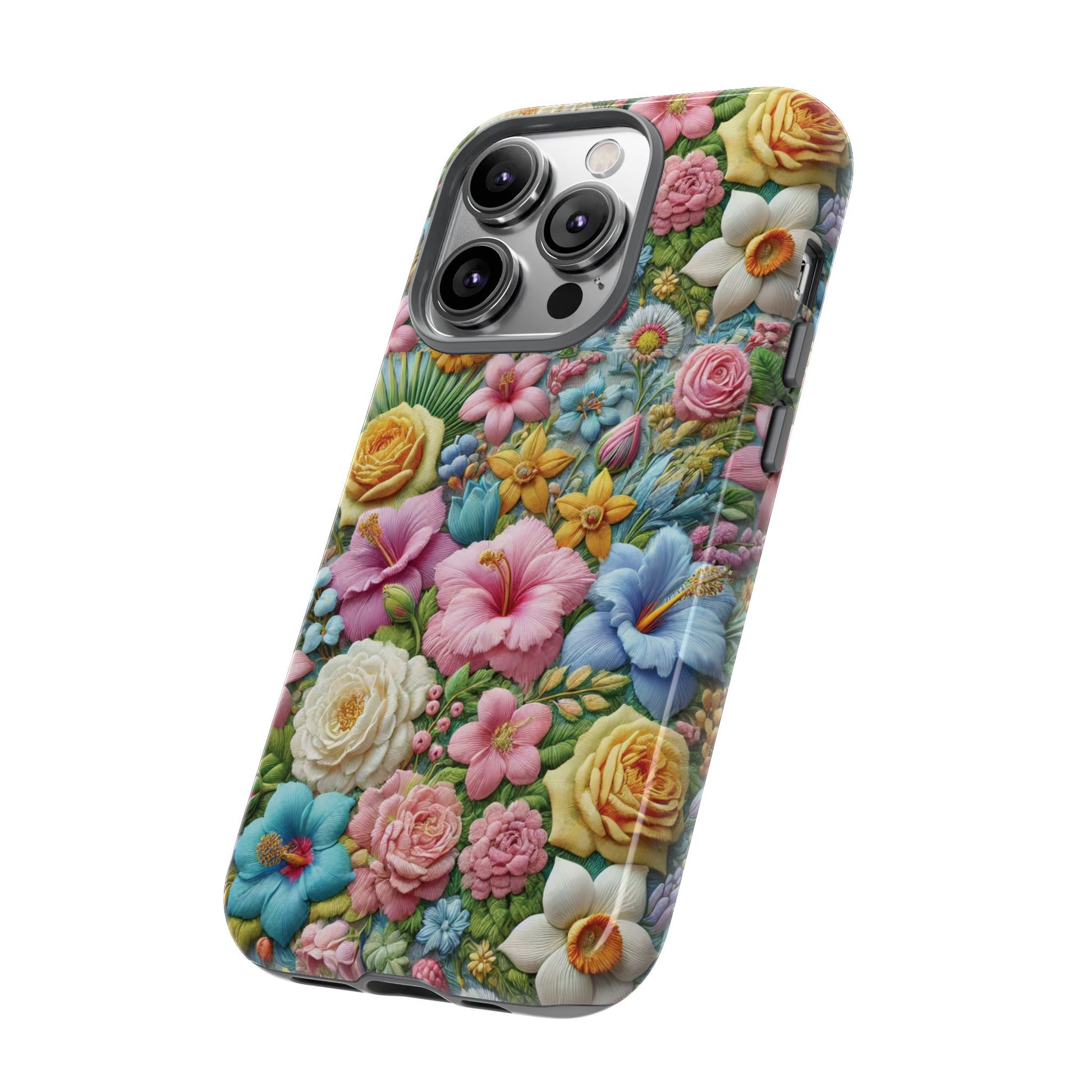 Elegant Pastel Flower Phone Case – Beautiful Floral Design, Durable Protection for Your Device, Stylish and Lightweight, Perfect Gift for Flower Lovers